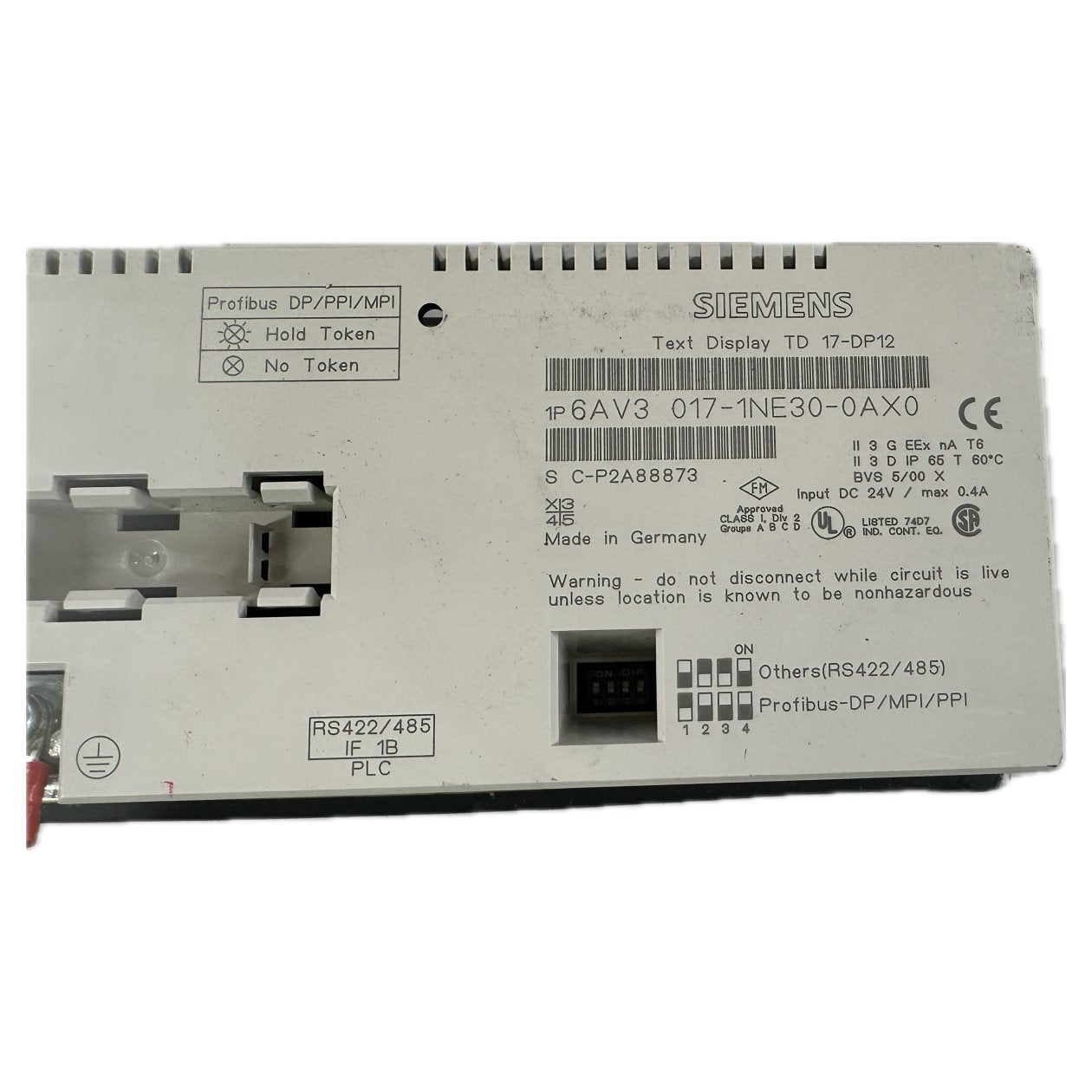 AJ1205 Posten 3 Stück Bedienpanel Siemens 6AV3 017-1NE30-0AX0 Gehäuse beschädigt_4