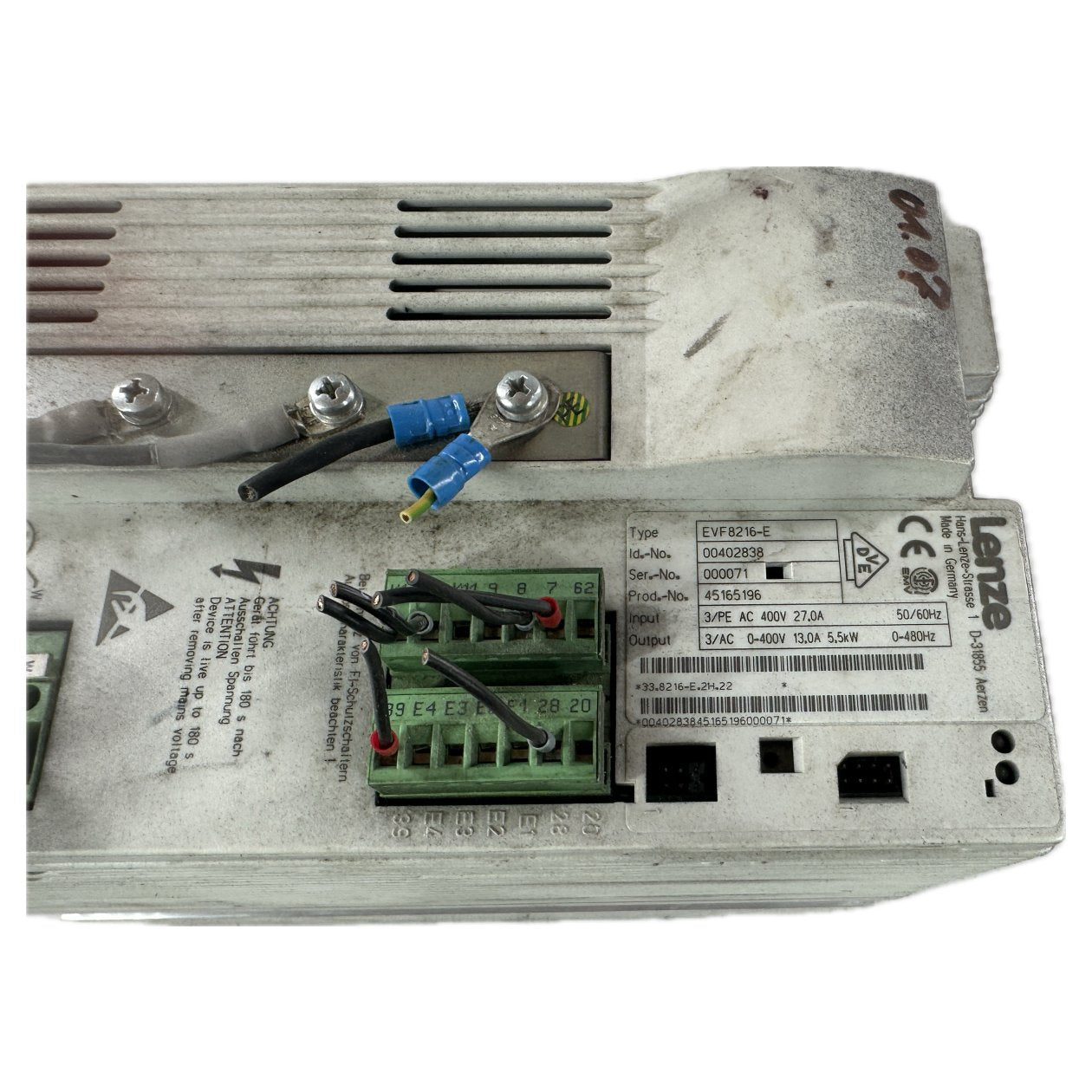 AJ1208 Frequenzumrichter Lenze EVF8216-E 00402838 5,5KW_3