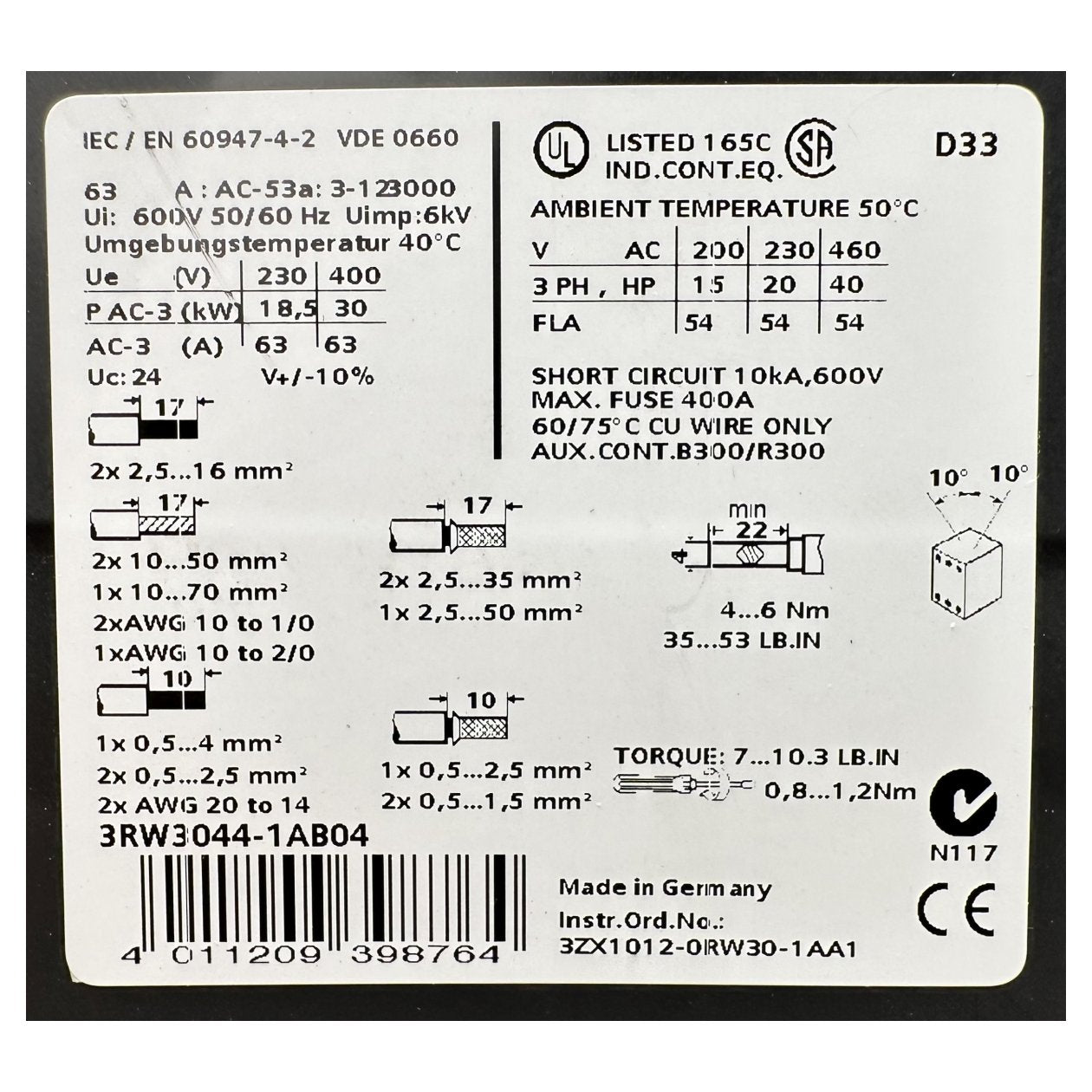 AJ239 Softstarter Sanftanlauf Siemens 3RW3044-1AB04_3