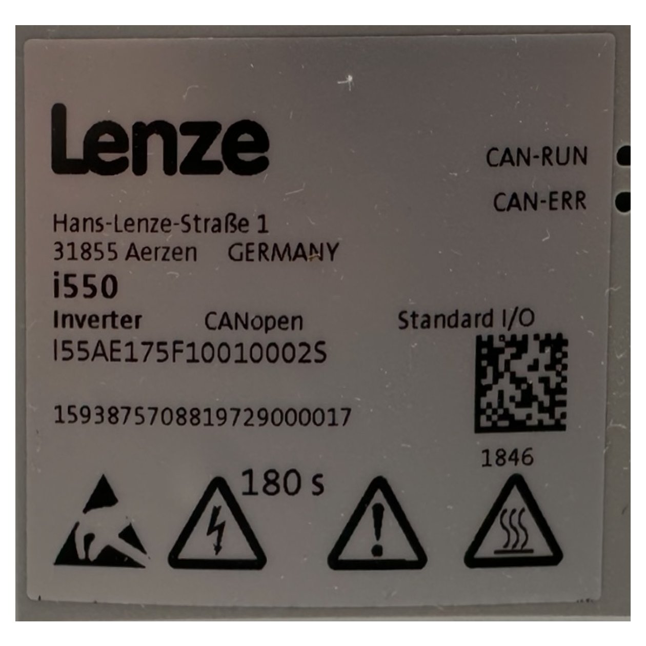 AJ257 Inverter Lenze i550 I55AE175F10010002S Geöffnet_4