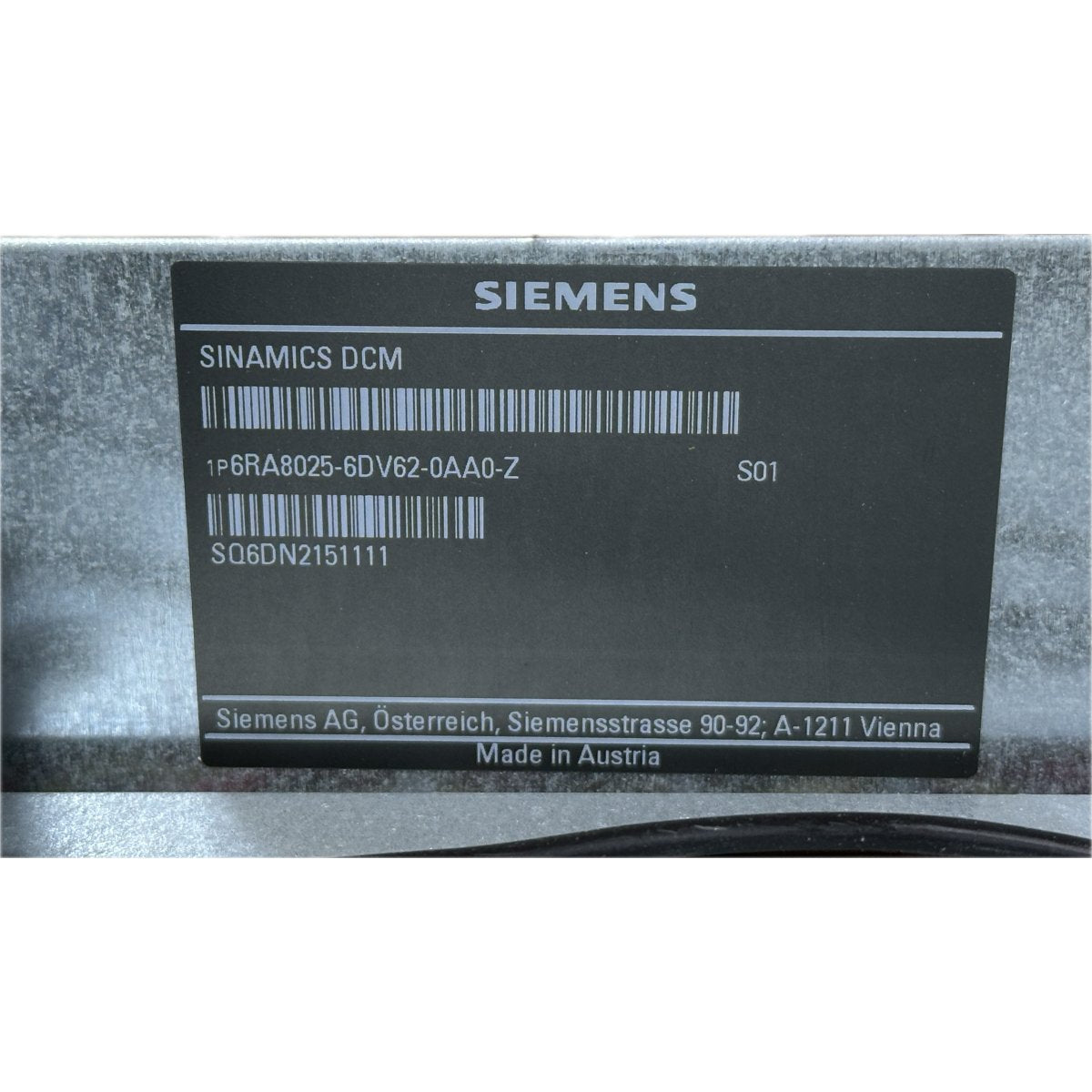 Siemens 6RA8025-6DV62-0AA0-4