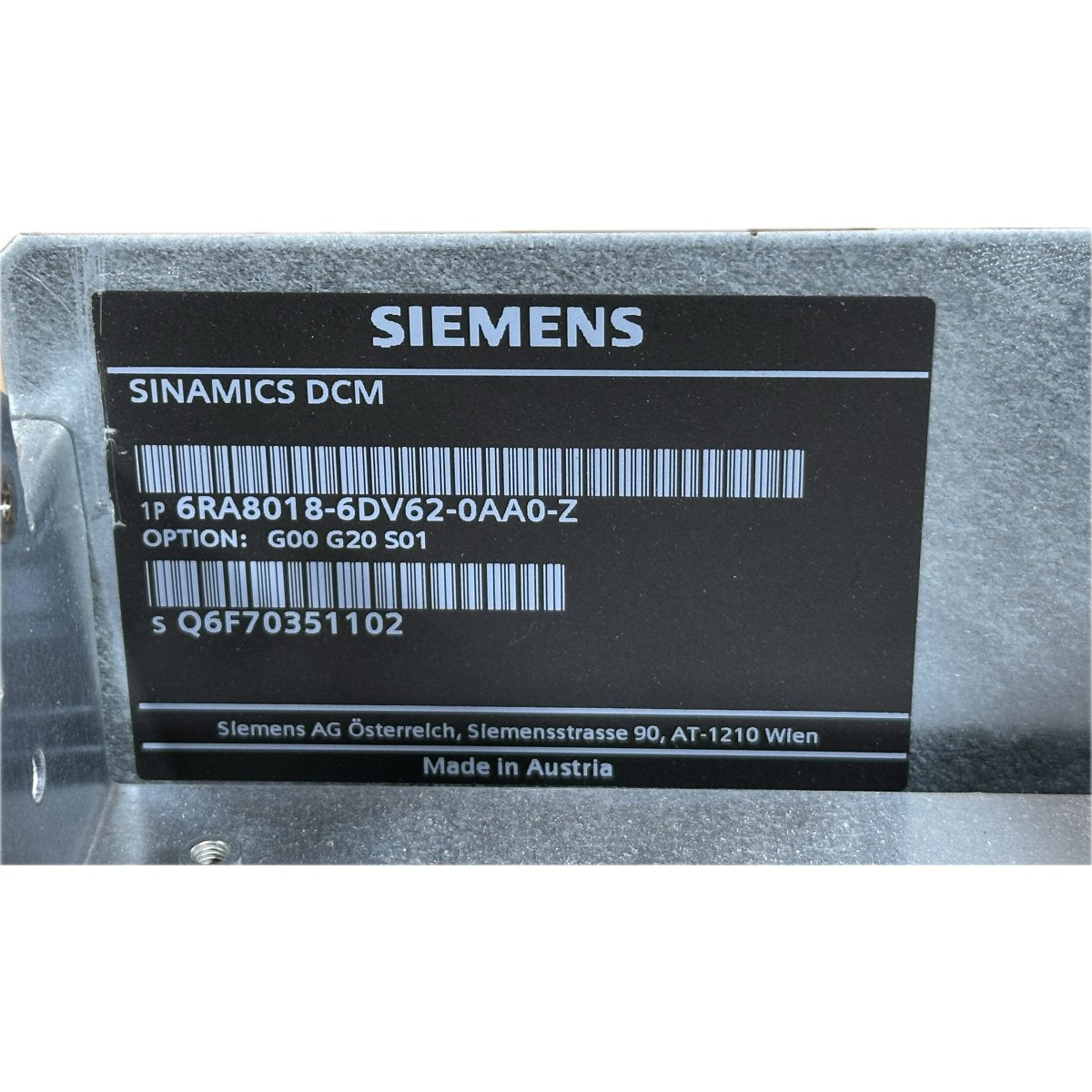 Siemens 6RA8018-6DV62-0AA0-4