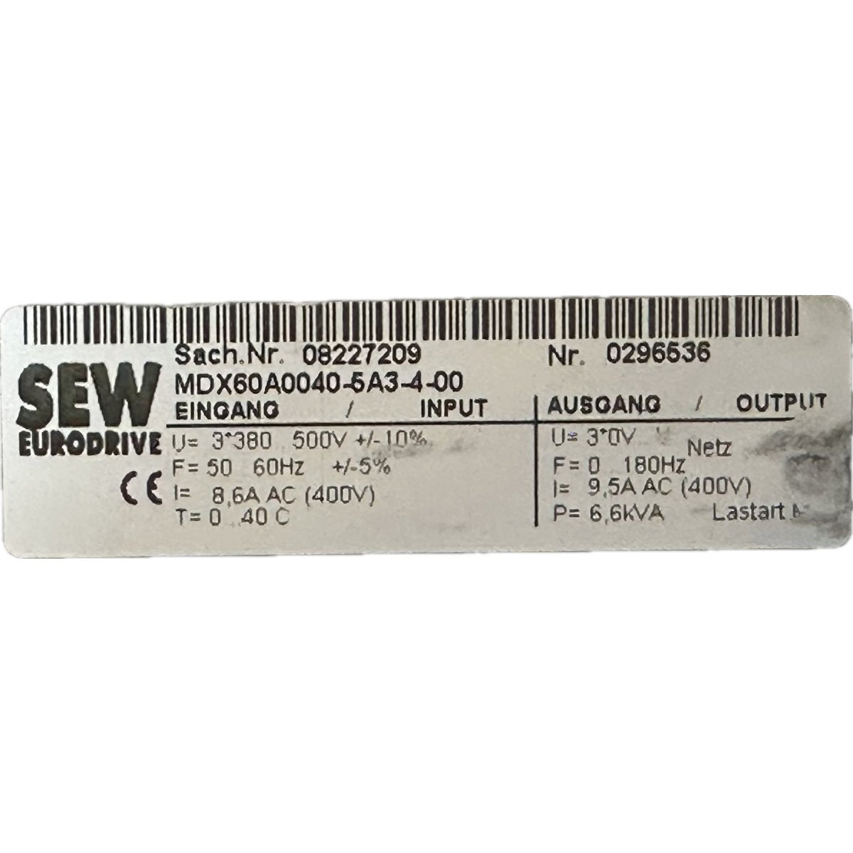 SEW MDV60A0040-5A3-4-00-4