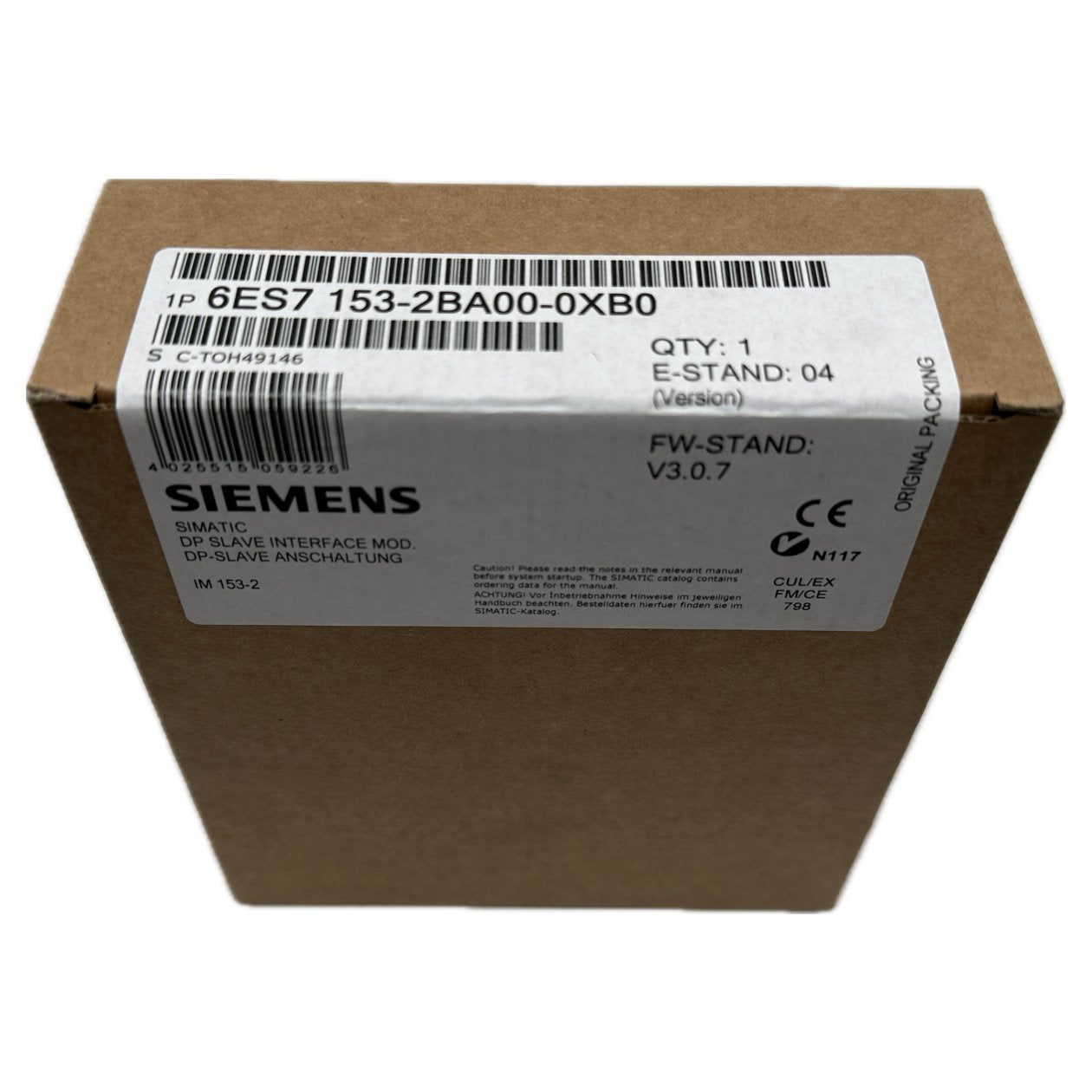 AJ426 Simatic S7 Siemens 6ES7 153-2BA00-0XB0 6ES7153-2BA00-0XB0 E4 Versiegelt