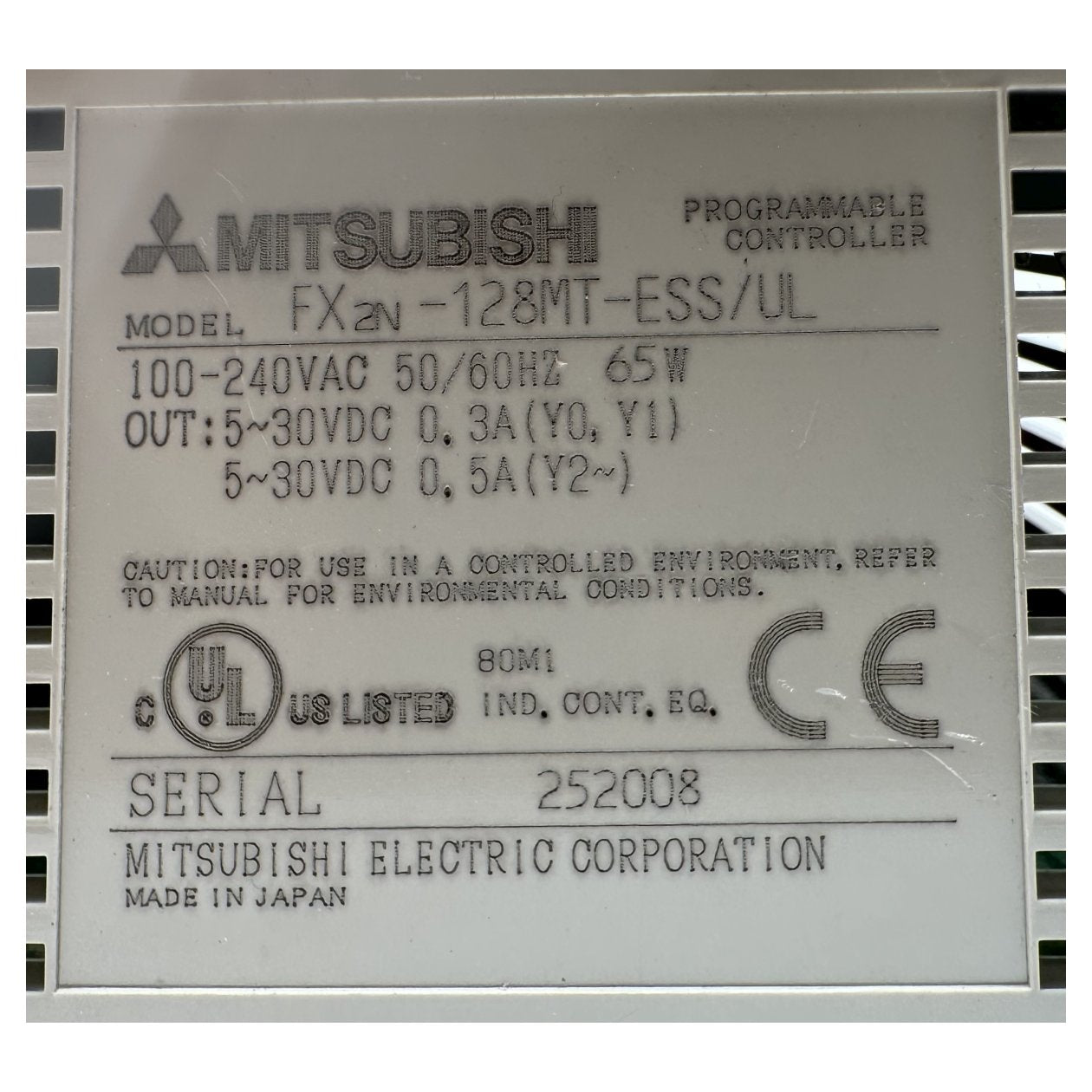 AJ623 Programmierbarer Controller Mitsubishi FX2N-128MT-ESS/UL Ohne Klappen_4