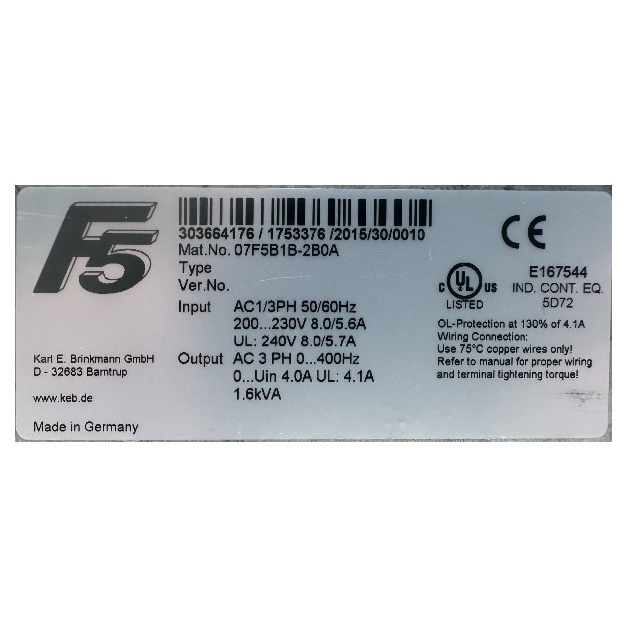 AJ655 Frequenzumrichter KEB 07F5B1B-2B0A_4