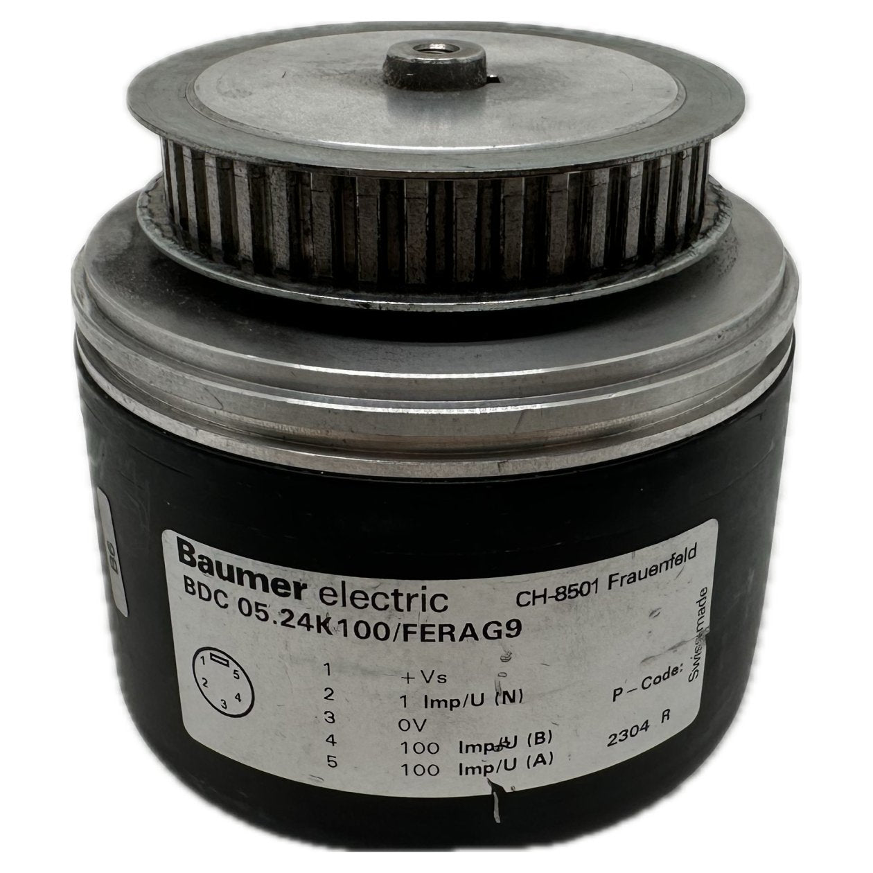 AJ670 Encoder Baumer BDC 05.24K100/FERAG9 Keilriemenscheibe Ferag 5.690.549