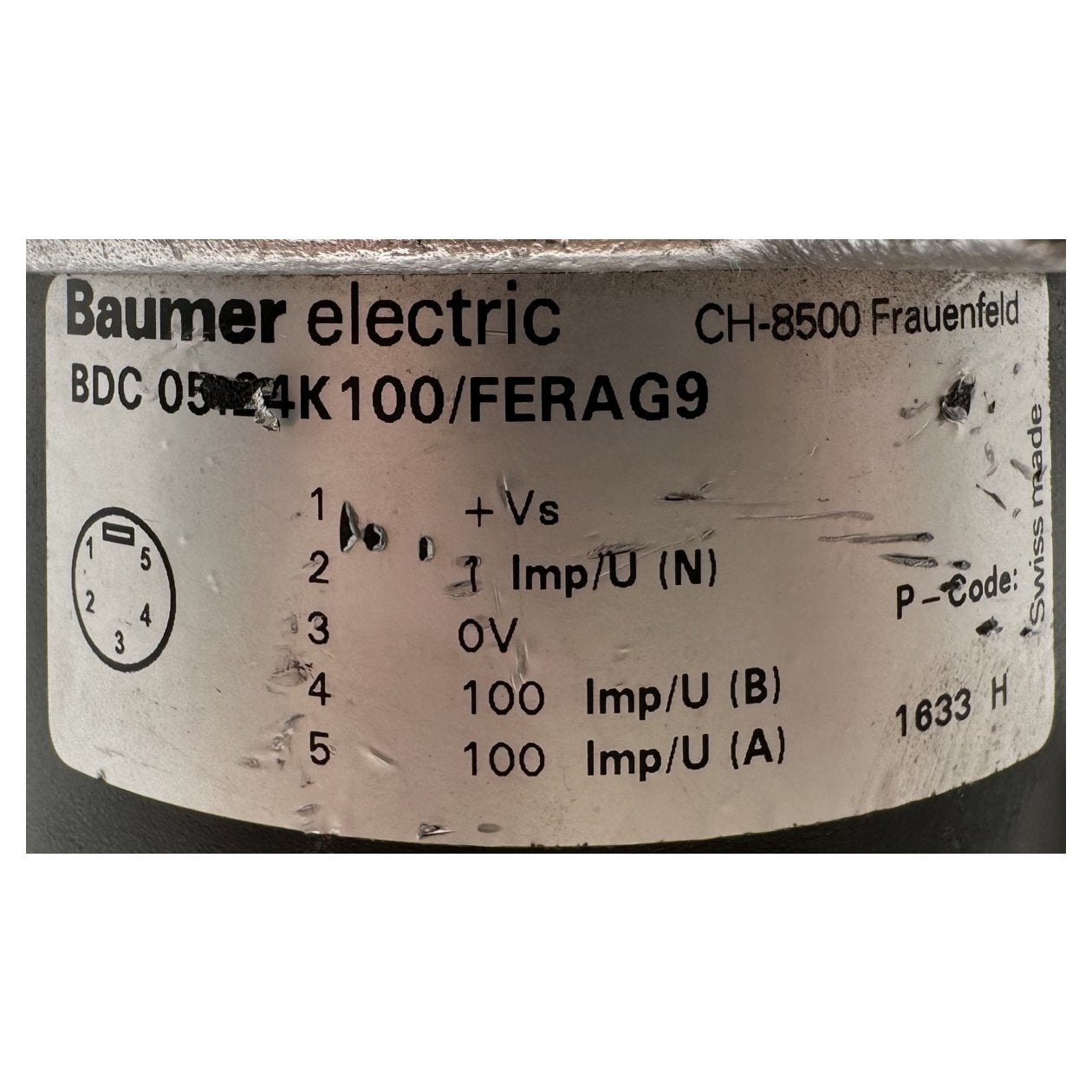 AJ671 Encoder Baumer BDC 05.24K100/FERAG9 mit Aufsätzen_4