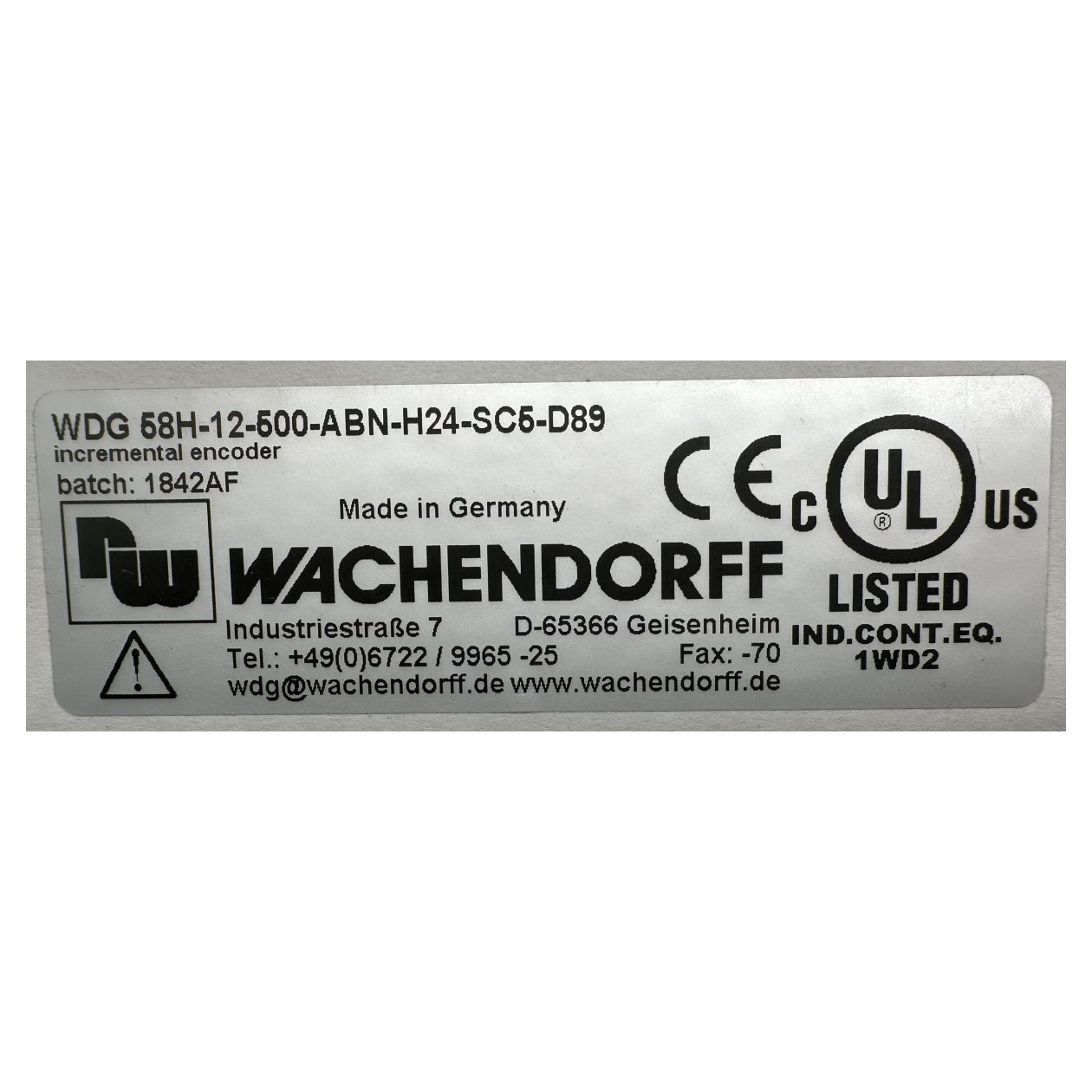 AJ684 Incremental Encoder Wachendorf WDG 58H-12-500-ABN-H24-SC5-D89 OVP_3