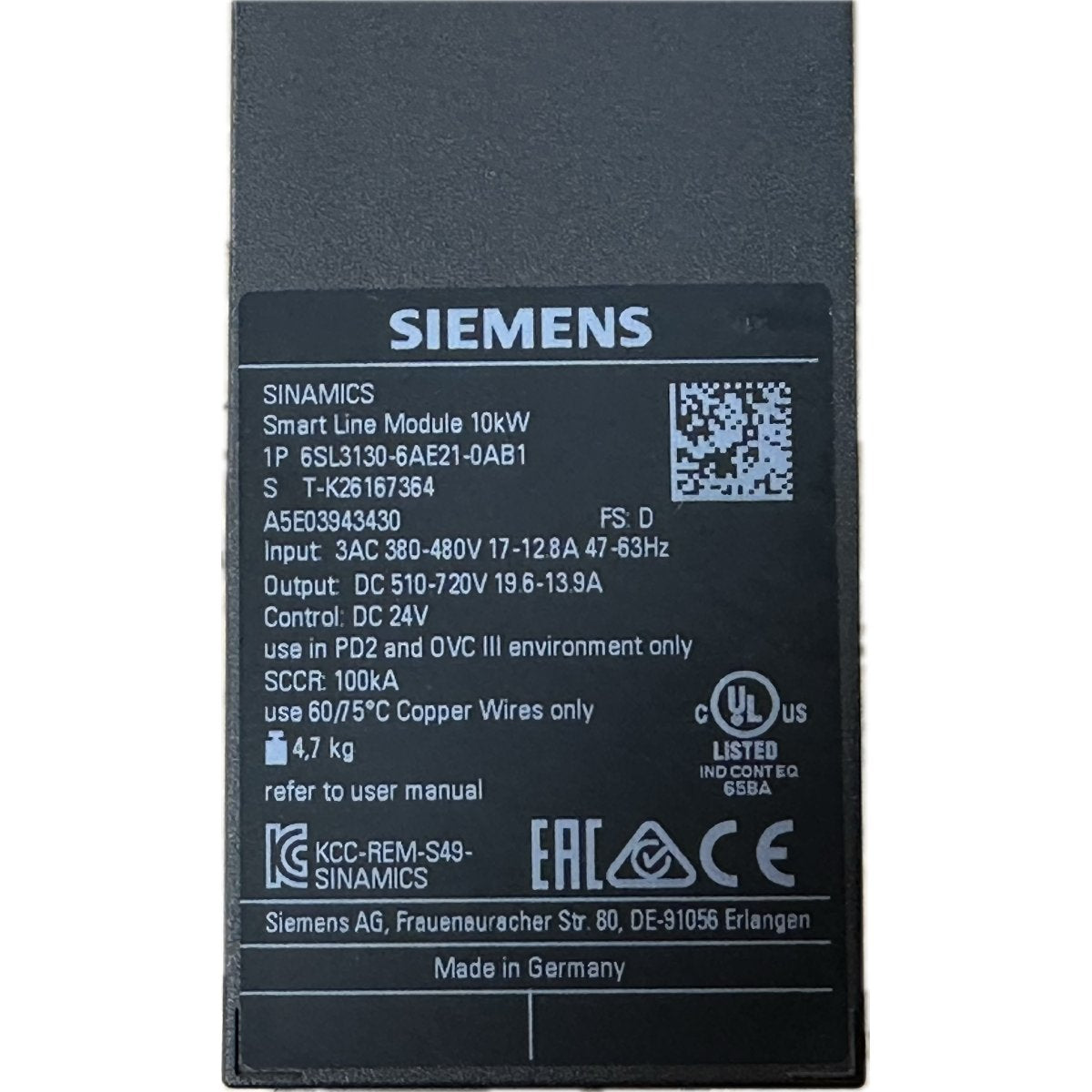 Siemens 6SL3130-6AE21-0AB0-4
