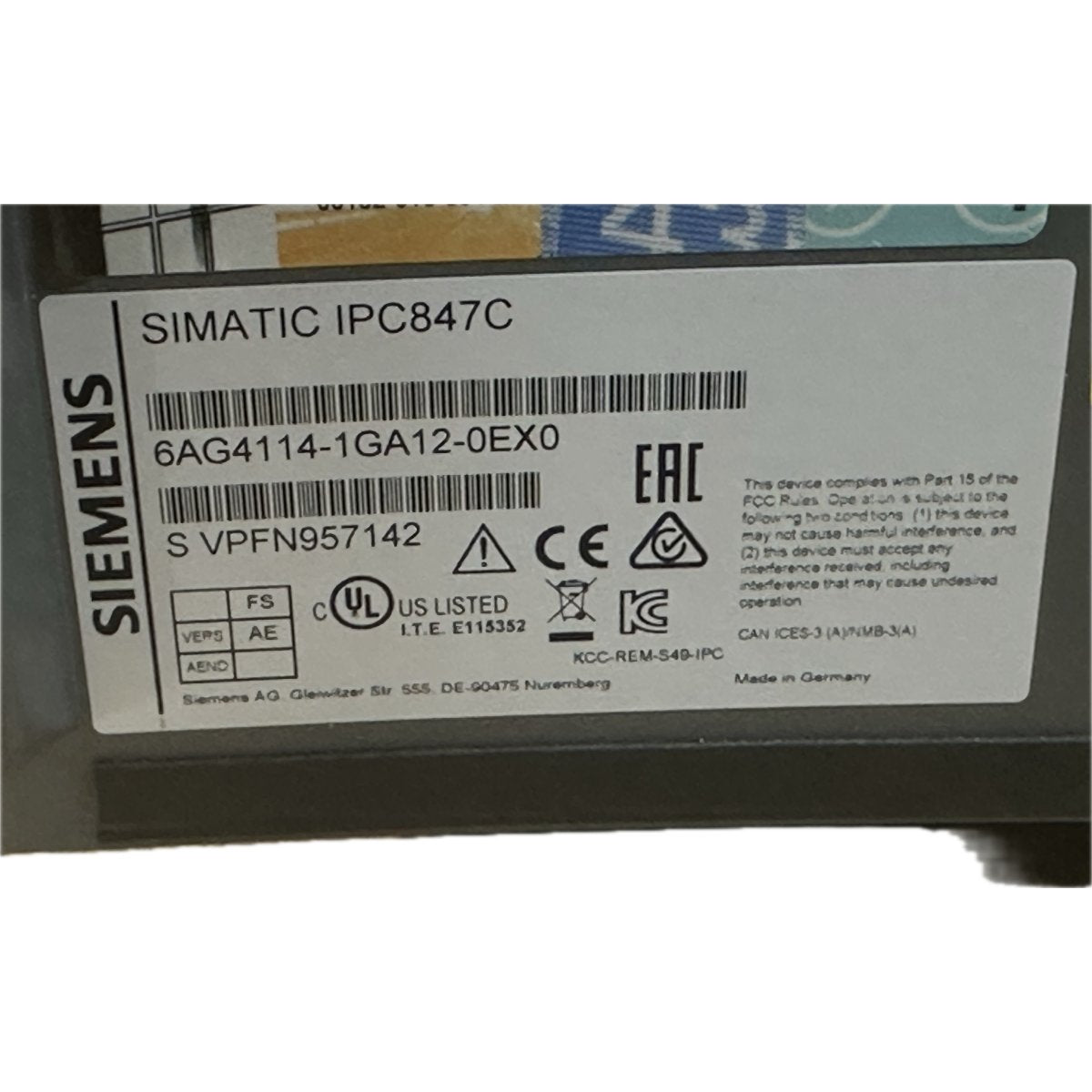 Siemens 6AG4114-1GA12-0EX0-4