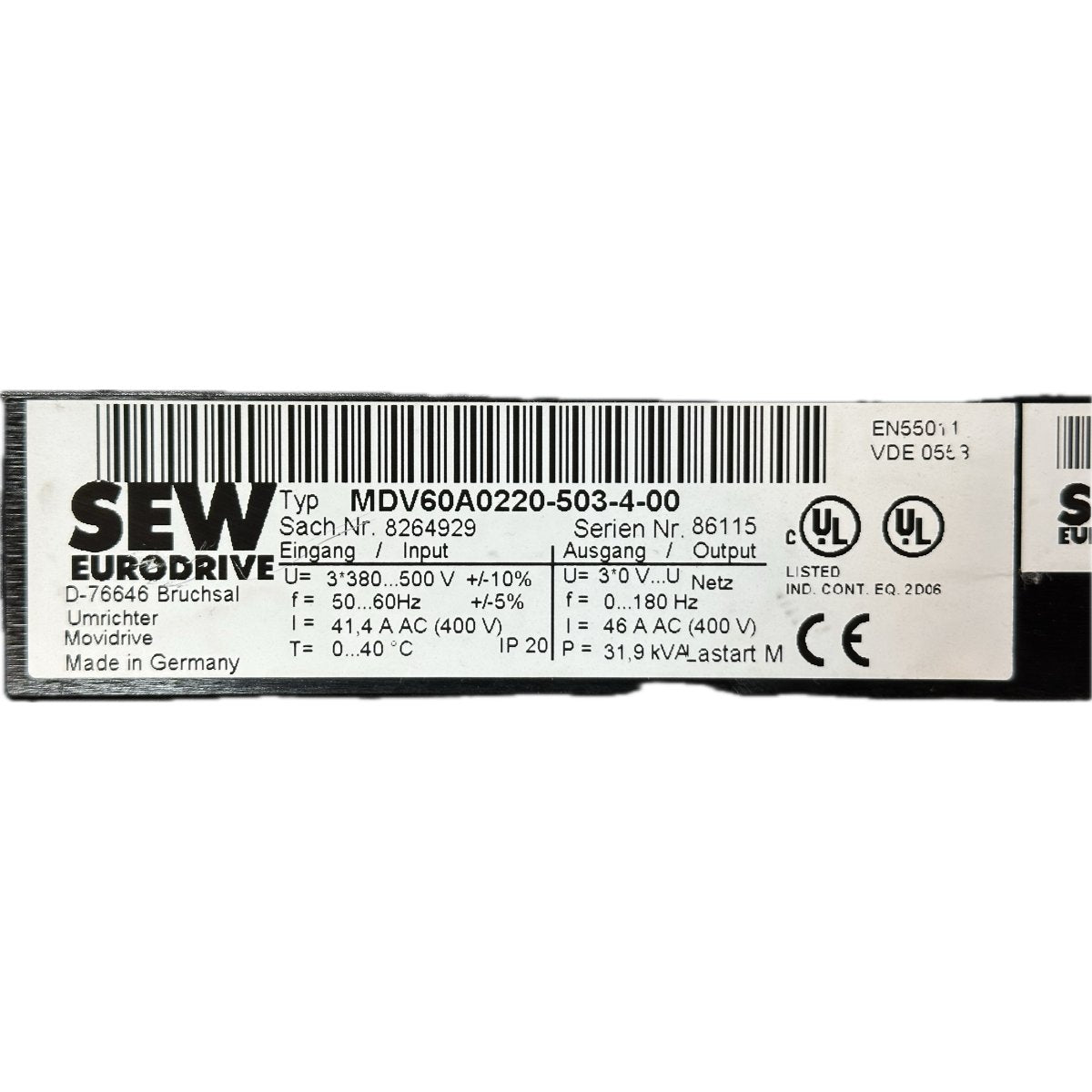 SEW MDV60A0220-503-4-00-3