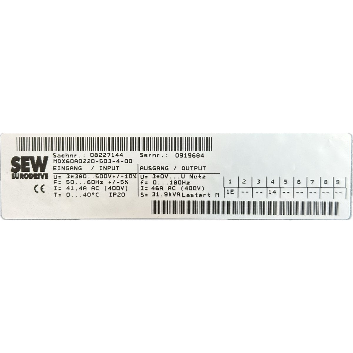 SEW MDX61B0220-5A3-4-00-4