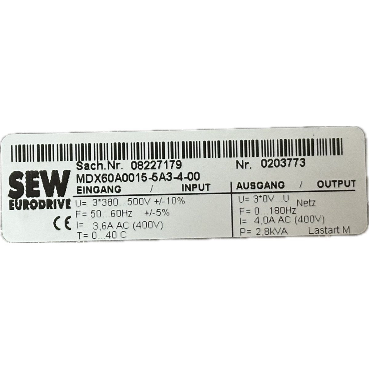 SEW MDV60A0015-5A3-4-00-4