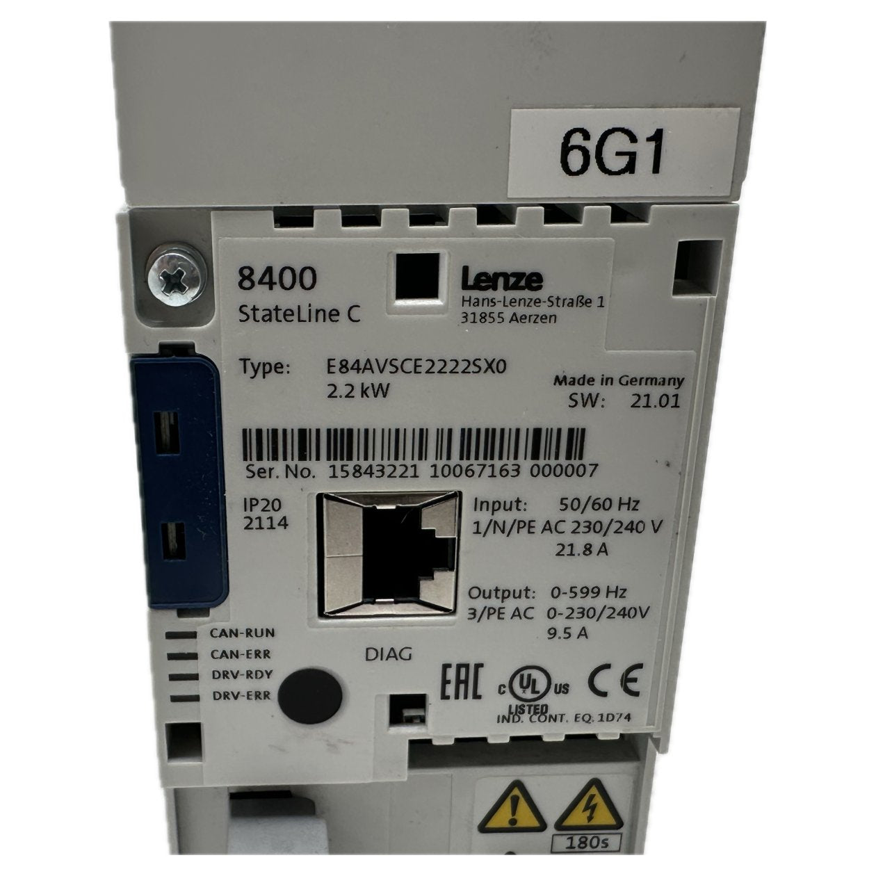 Frequenzumrichter Lenze E84AVSCE2222SX0 2.2 kW EZAEBK1001_5