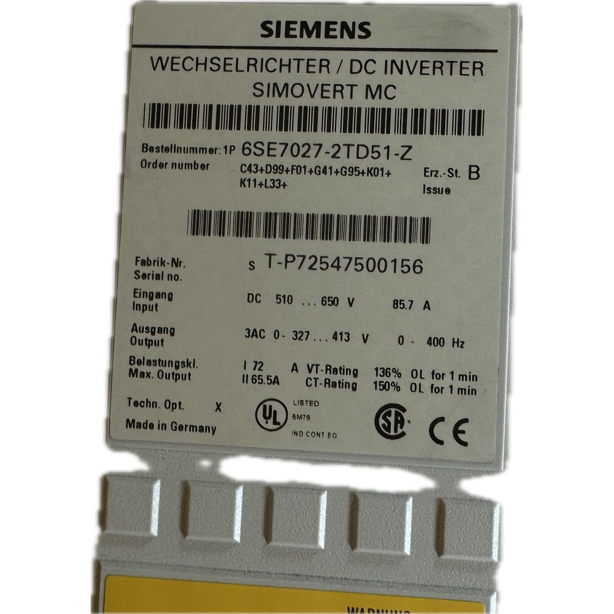 Siemens 6SE7027-2TD51-4