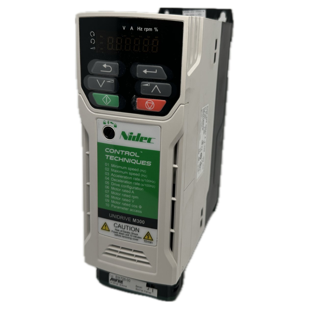 AJ883 Control Techniques Nidec M300-024 00041 A 1,5KW EM725-00 ohne Verpackung