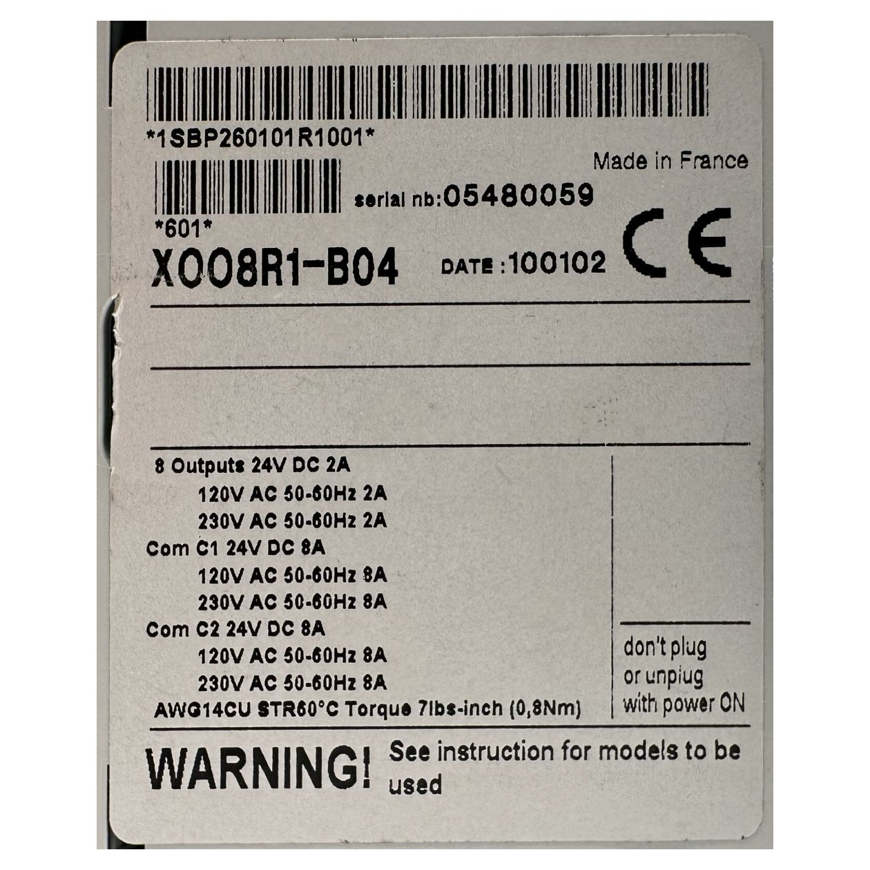 AJ935 Modul ABB XOO8R1-B04 1SBP260101R1001_3