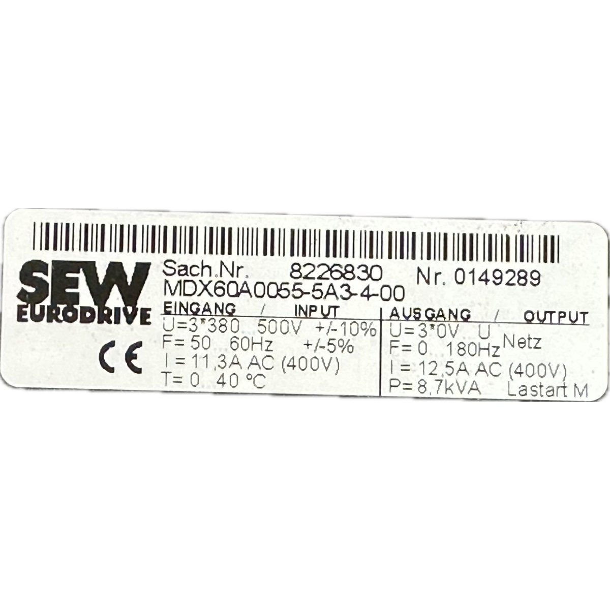 SEW MDS60A0055-5A3-4-00-4