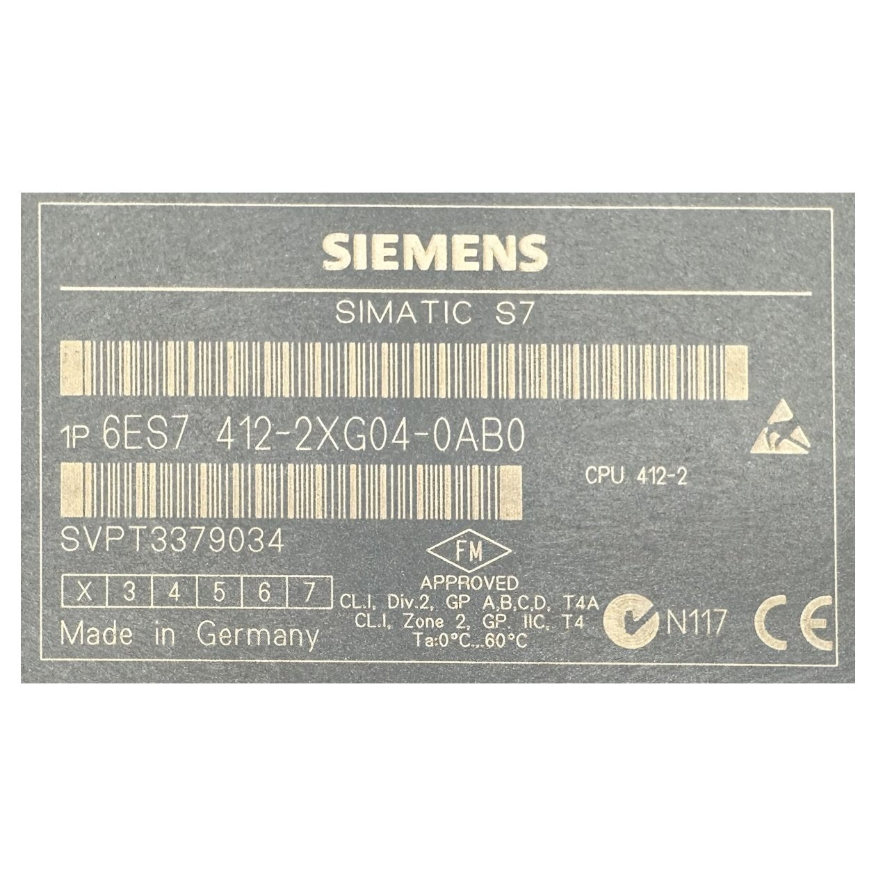 BJ106 Simatic S7 Siemens 6ES7 412-2XG04-0AB0 6ES7412-2XG04-0AB0_3