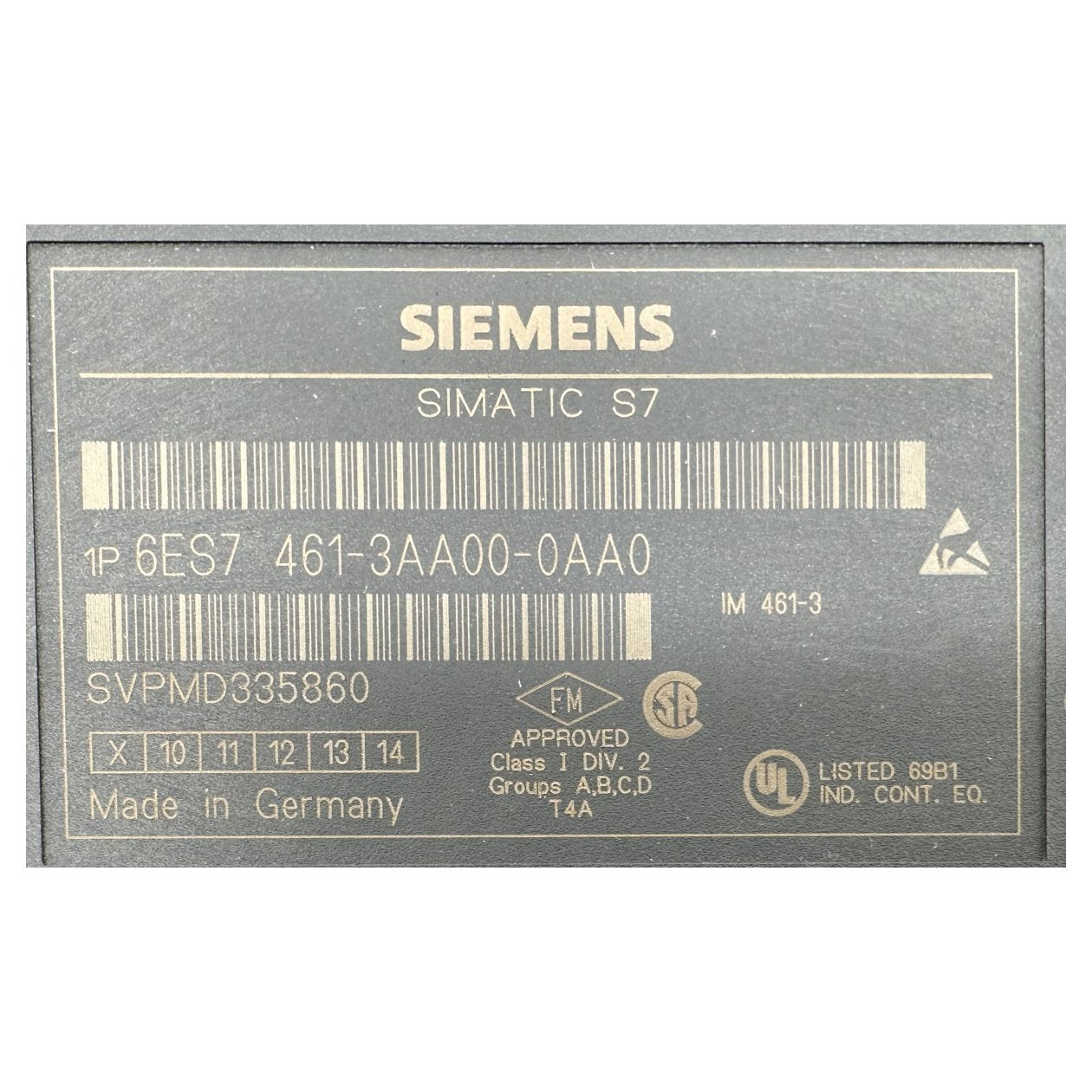 BJ113 Simatic S7 Siemens 6ES7461-3AA00-0AA0 6ES7 461-3AA00-0AA0 E9_3