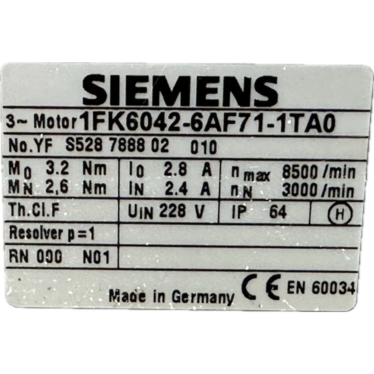 Siemens 1FK6042-6AF71-1TA0-4