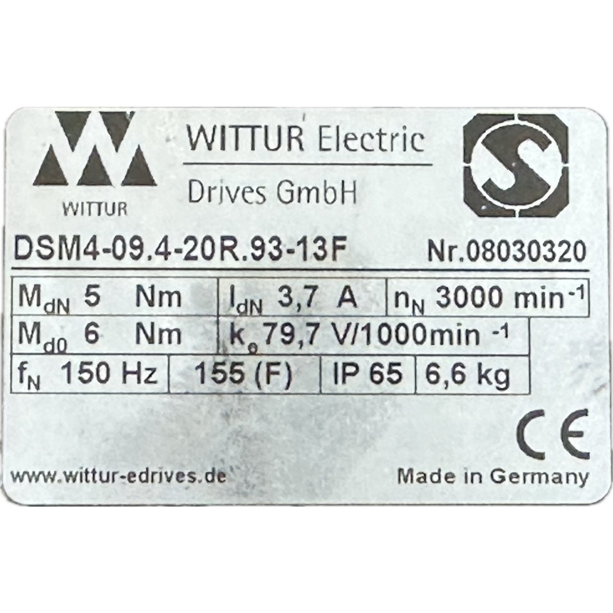 Wittur DSM4-09.4-20R.93-13F-4