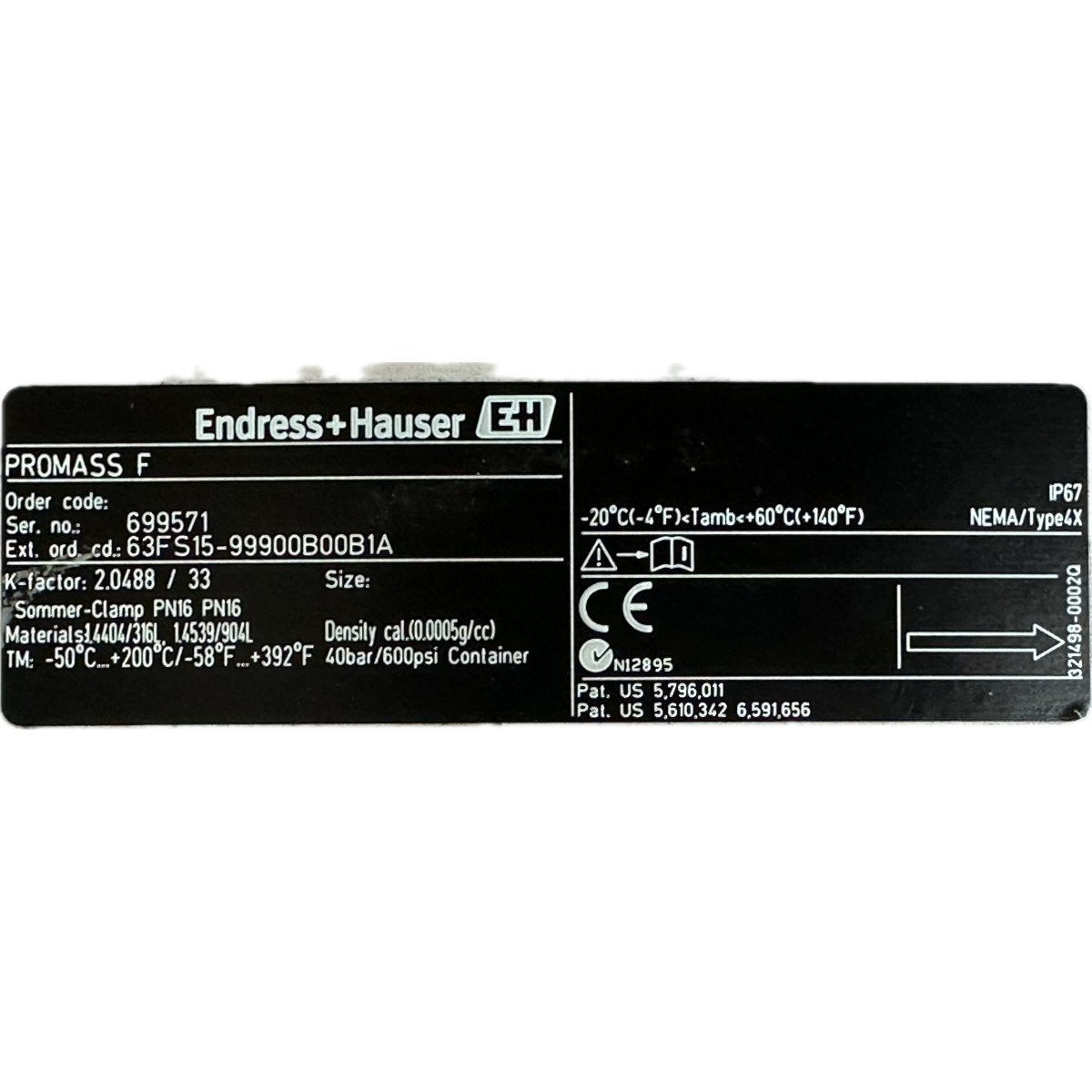 Endress Hauser 63FS15-99900B00B1A-4