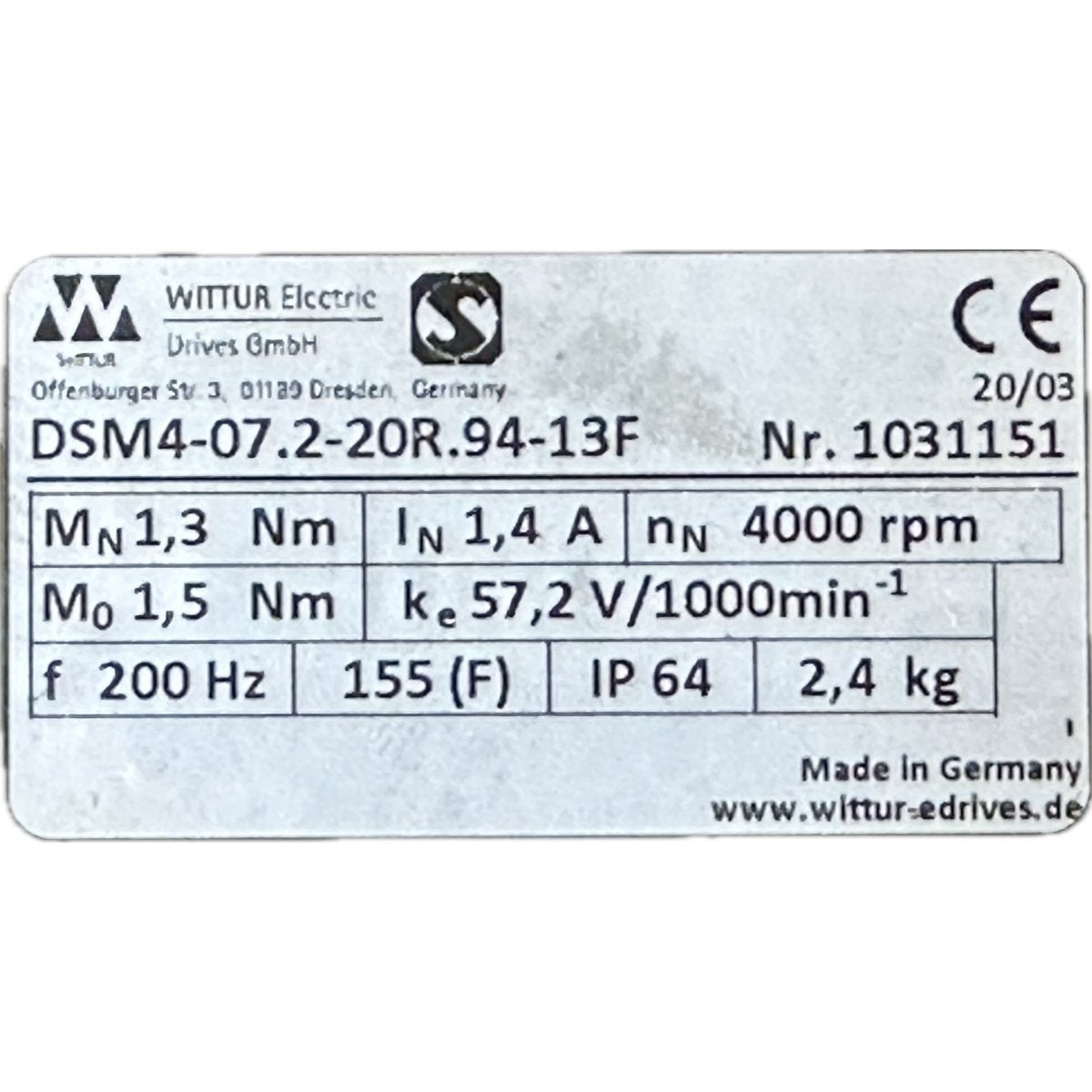 Wittur DSM4-07.2-20R-4