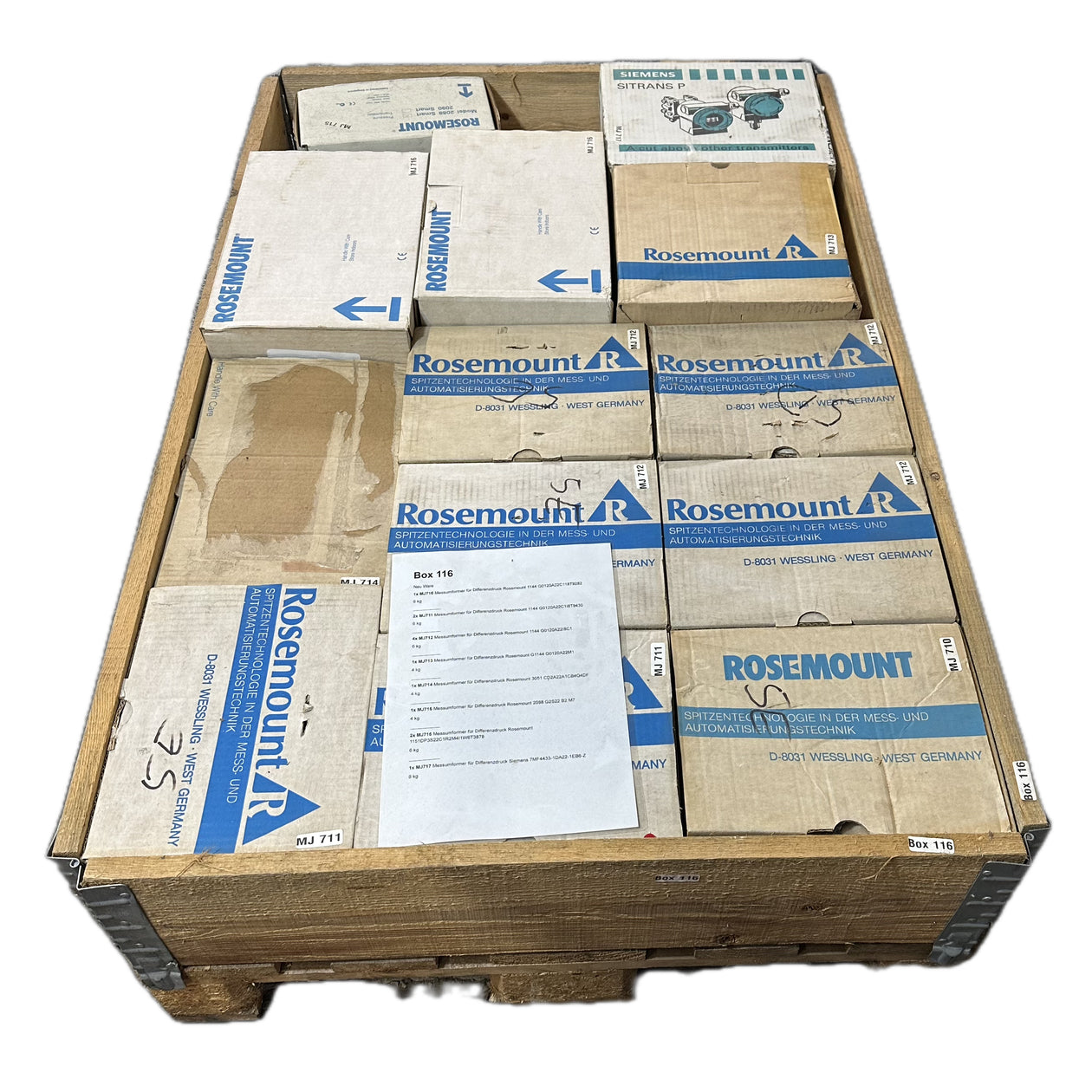 Box MJ116 Posten Rosemount Siemens Differenzdruck-Messumformer