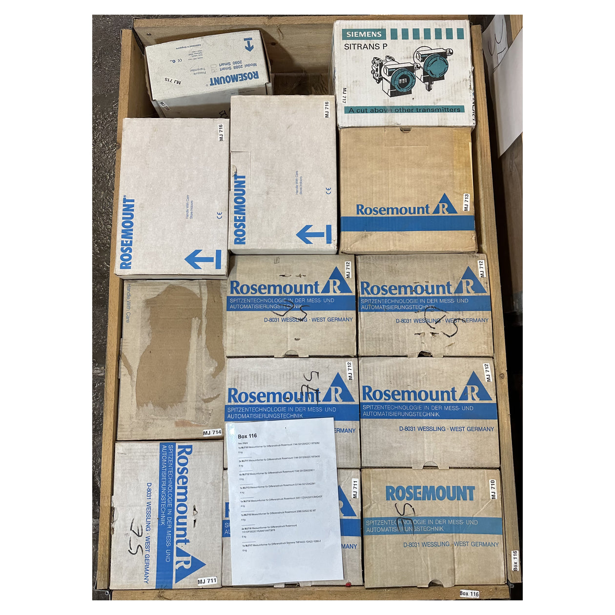 Box MJ116 Posten Rosemount Siemens Differenzdruck-Messumformer_2