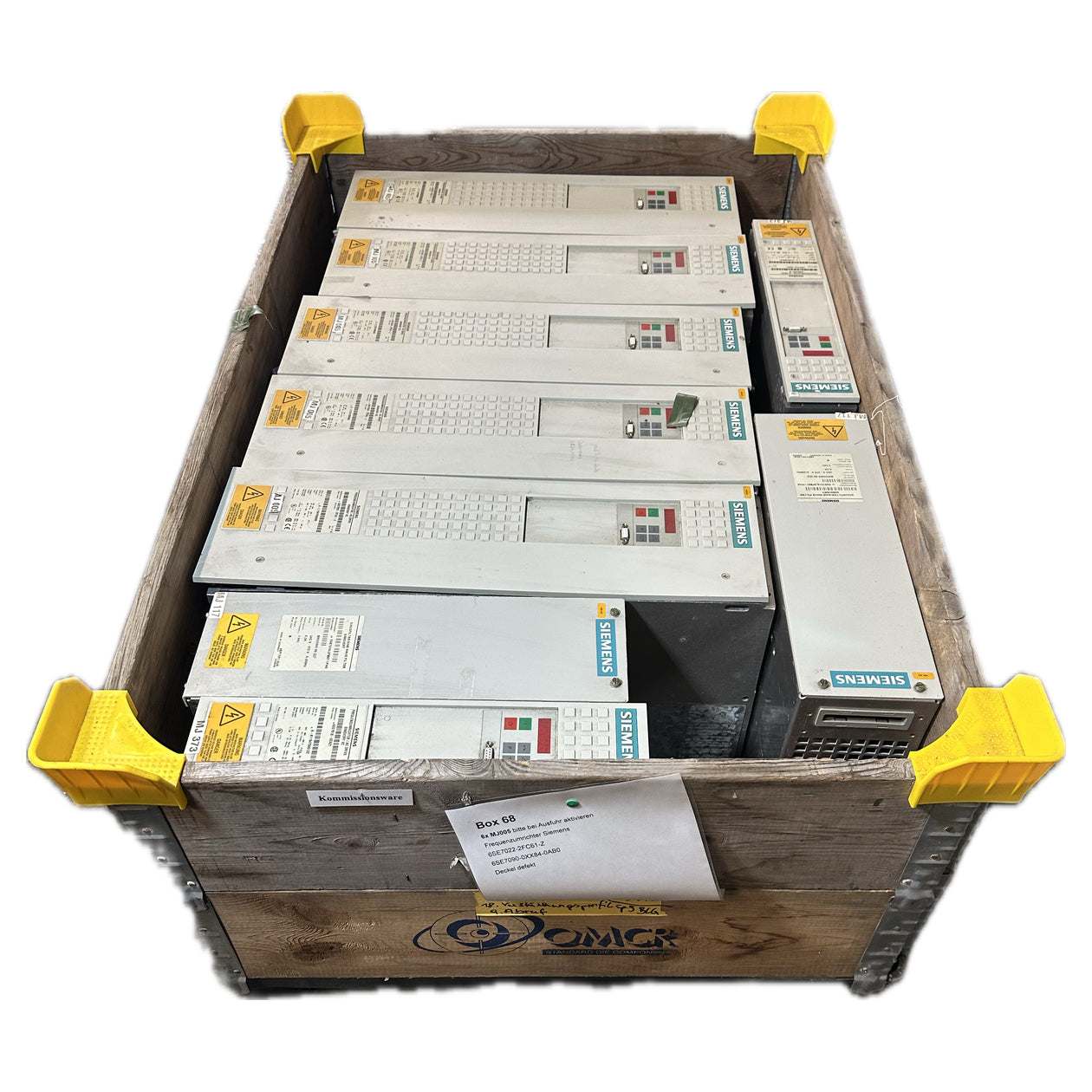 Box MJ68 Posten Siemens Frequenzumrichter 6SE7022-2FC61-Z 6SE7018-0EA21