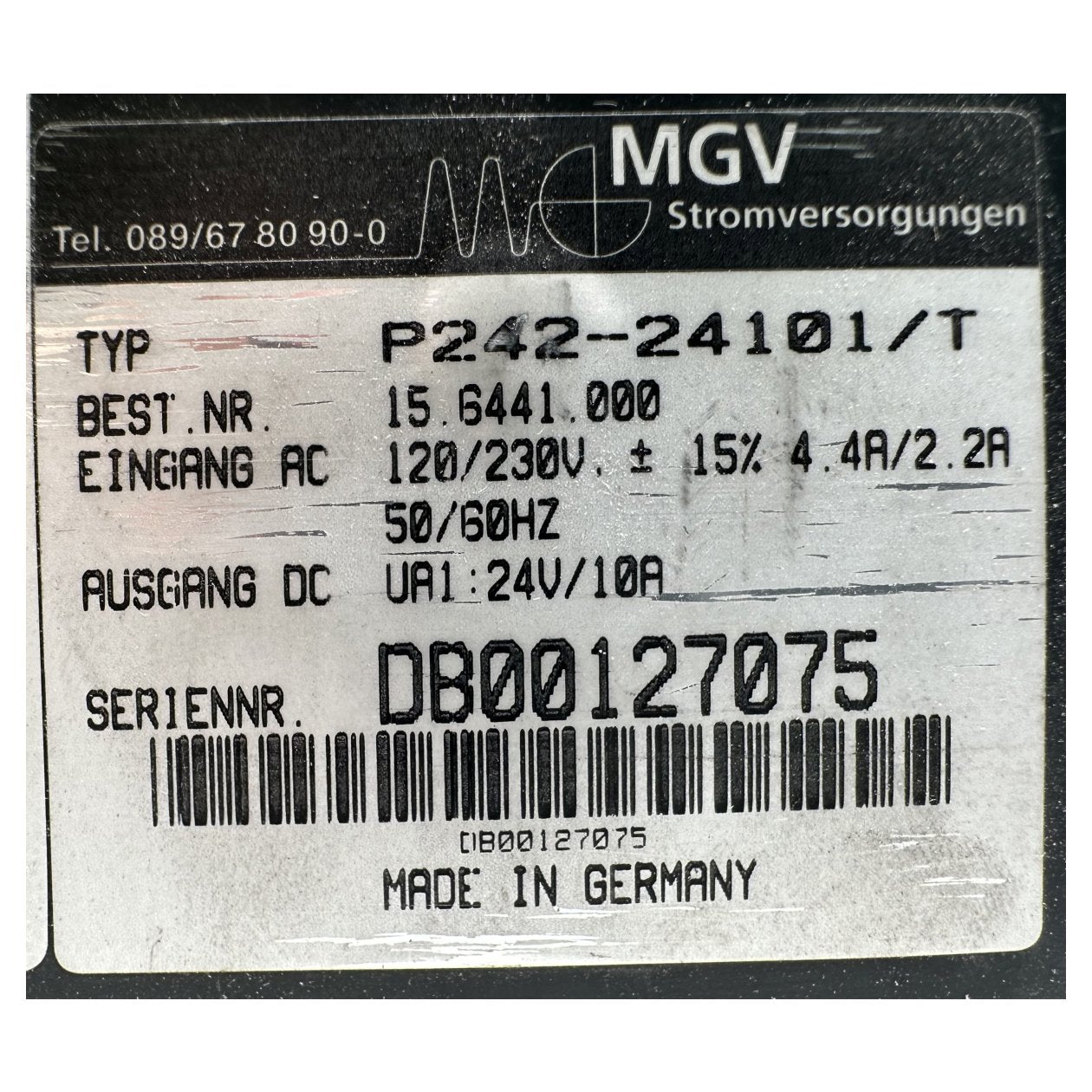 DJ1015 Netzteil MGV P242-24101/T Ferag 5.941.051_3