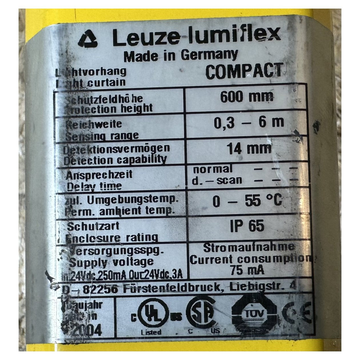 DJ1060 Transmitter Leuze CT14-600 Lumiflex_2