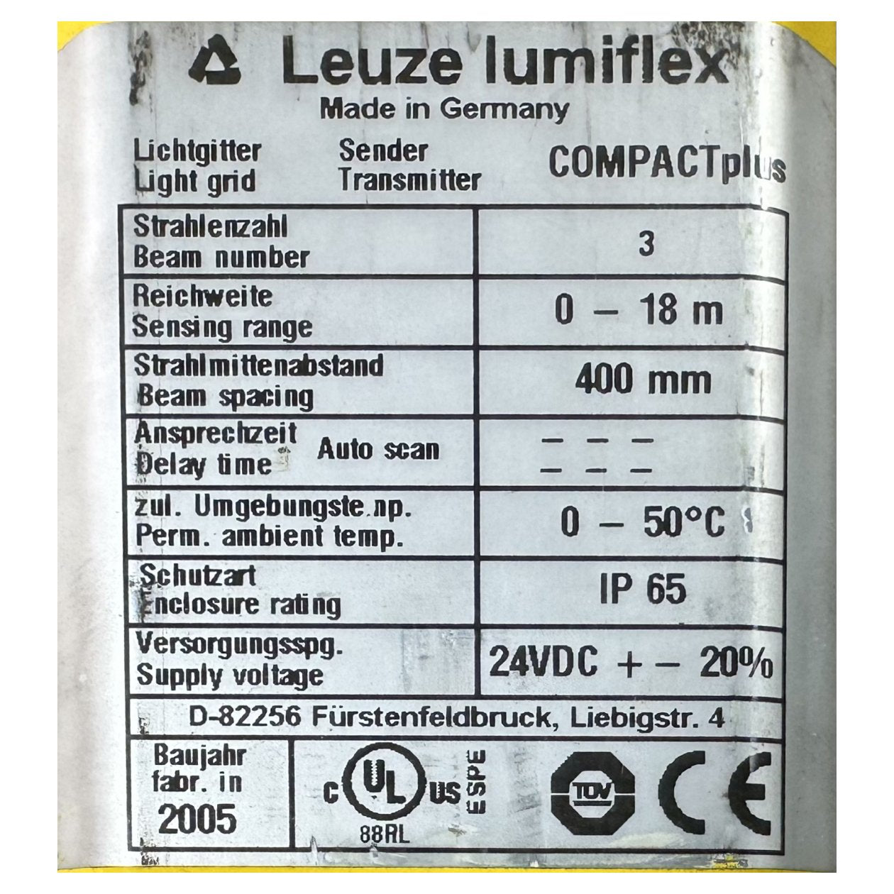 DJ1074 Transmitter Leuze CPT 400/3/T1 CPT400/3/T1 COMPACTplus 85cm_2