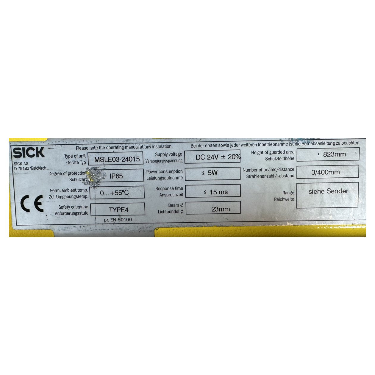 DJ1081 Lichtschranke Sick MSLE03-24015 92cm_4