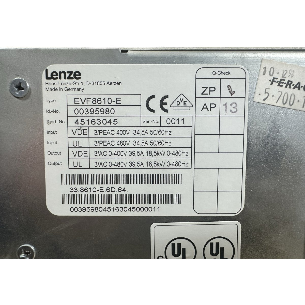 Lenze EVE8610-E-4