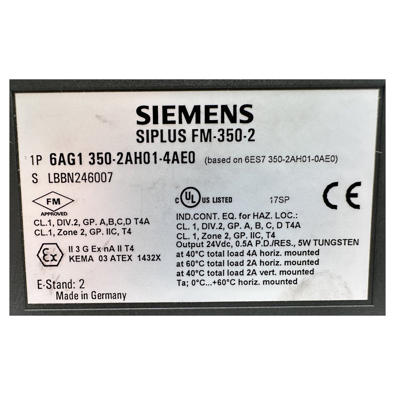 DJ224 Siplus FM-350-2 Siemens 6AG1350-2AH01-4AE0_4