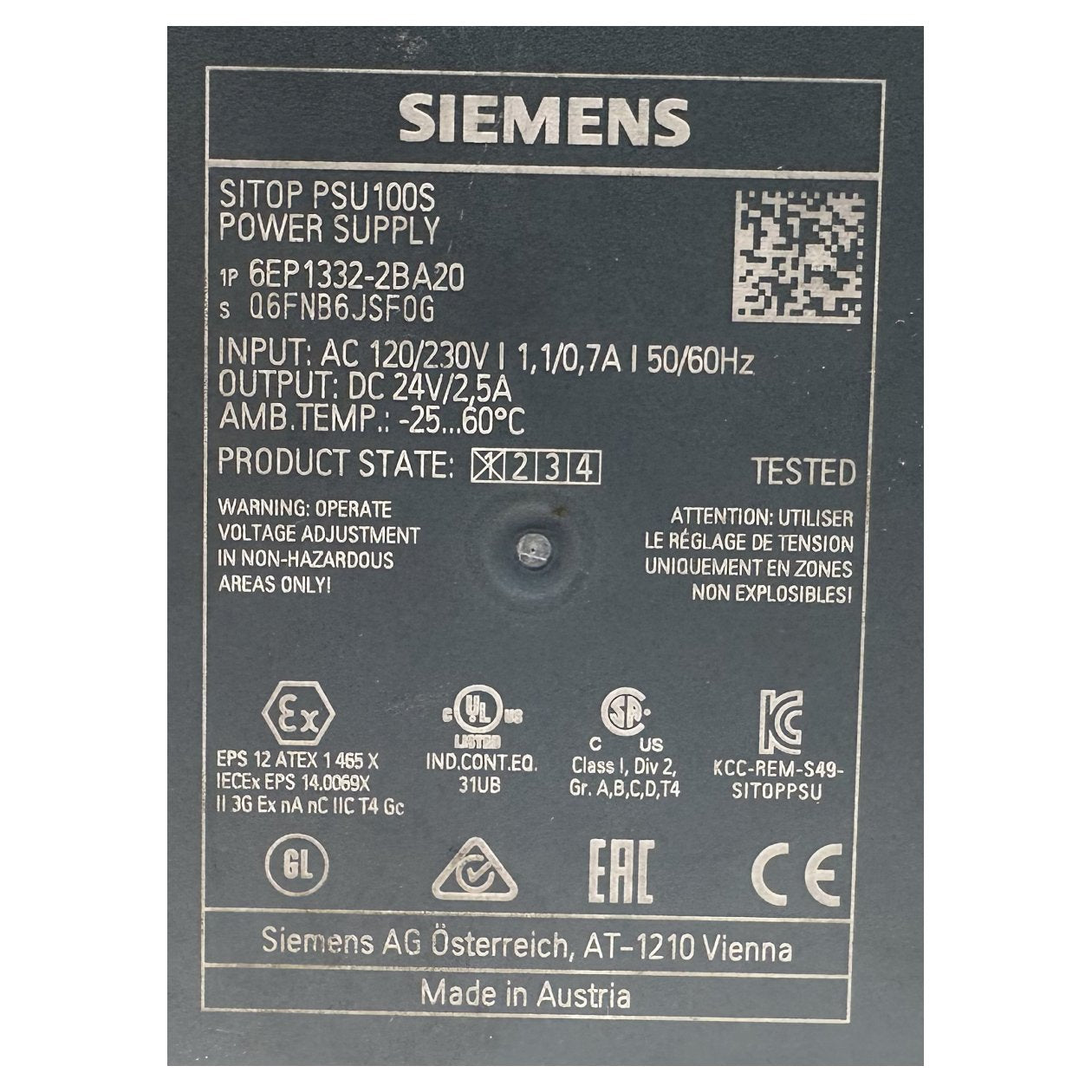 DJ501 Netzteil Siemens 6EP1332-2BA20 SITOP PSU100S_4