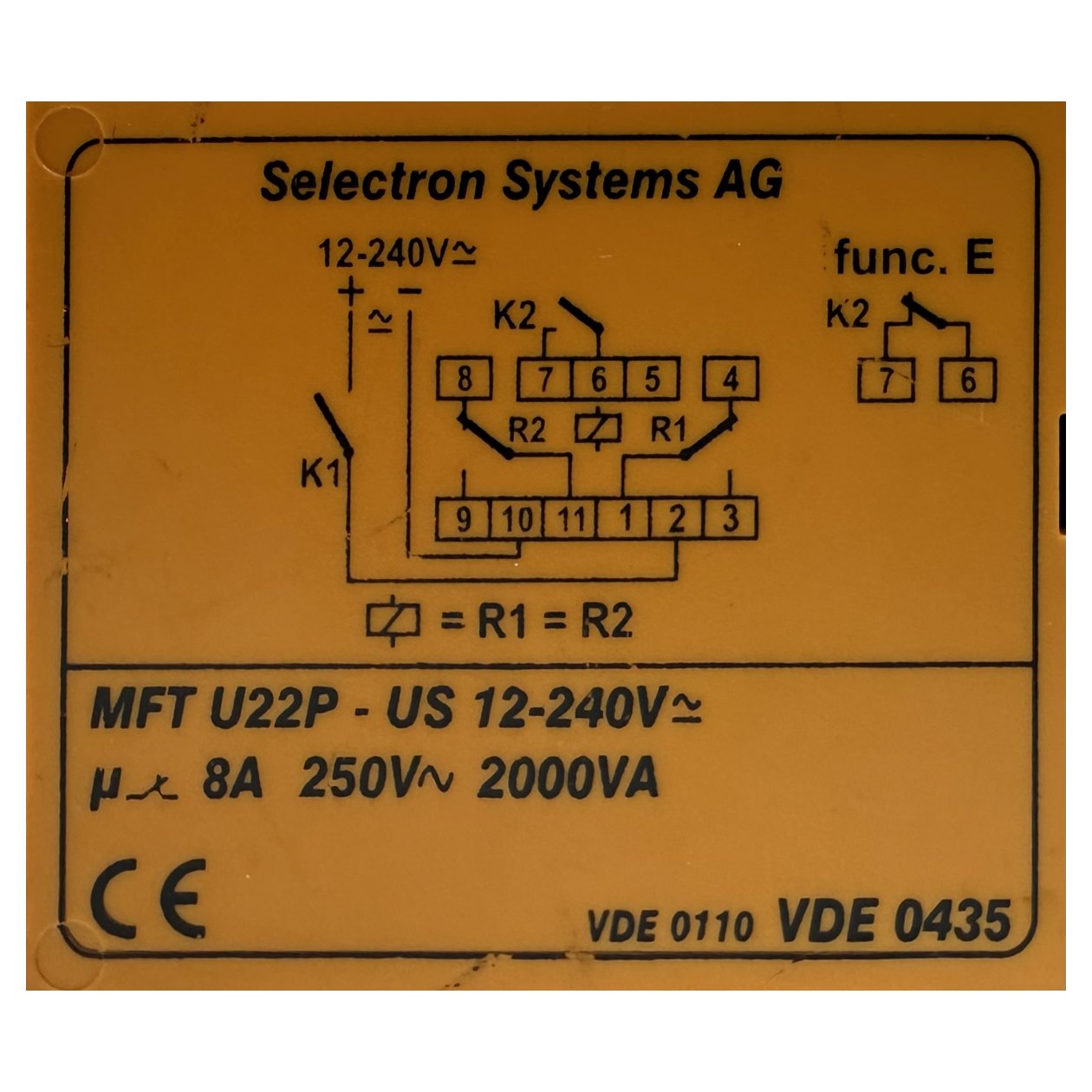 DJ519 Zeitrelais Selectron MFT U22P_4