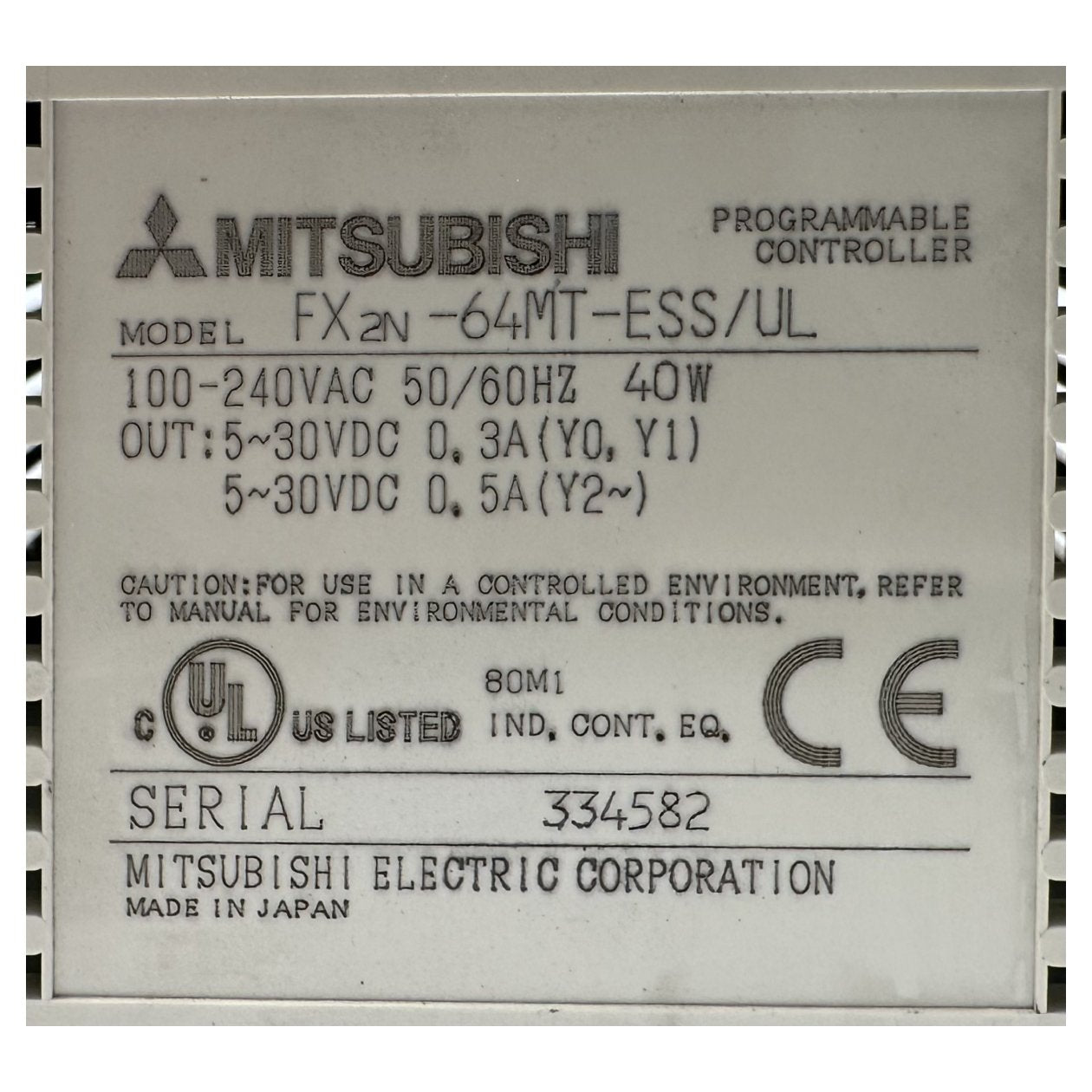 DJ537 Programmable Controller Mitsubishi FXAN-64MT-ESS/UL_4