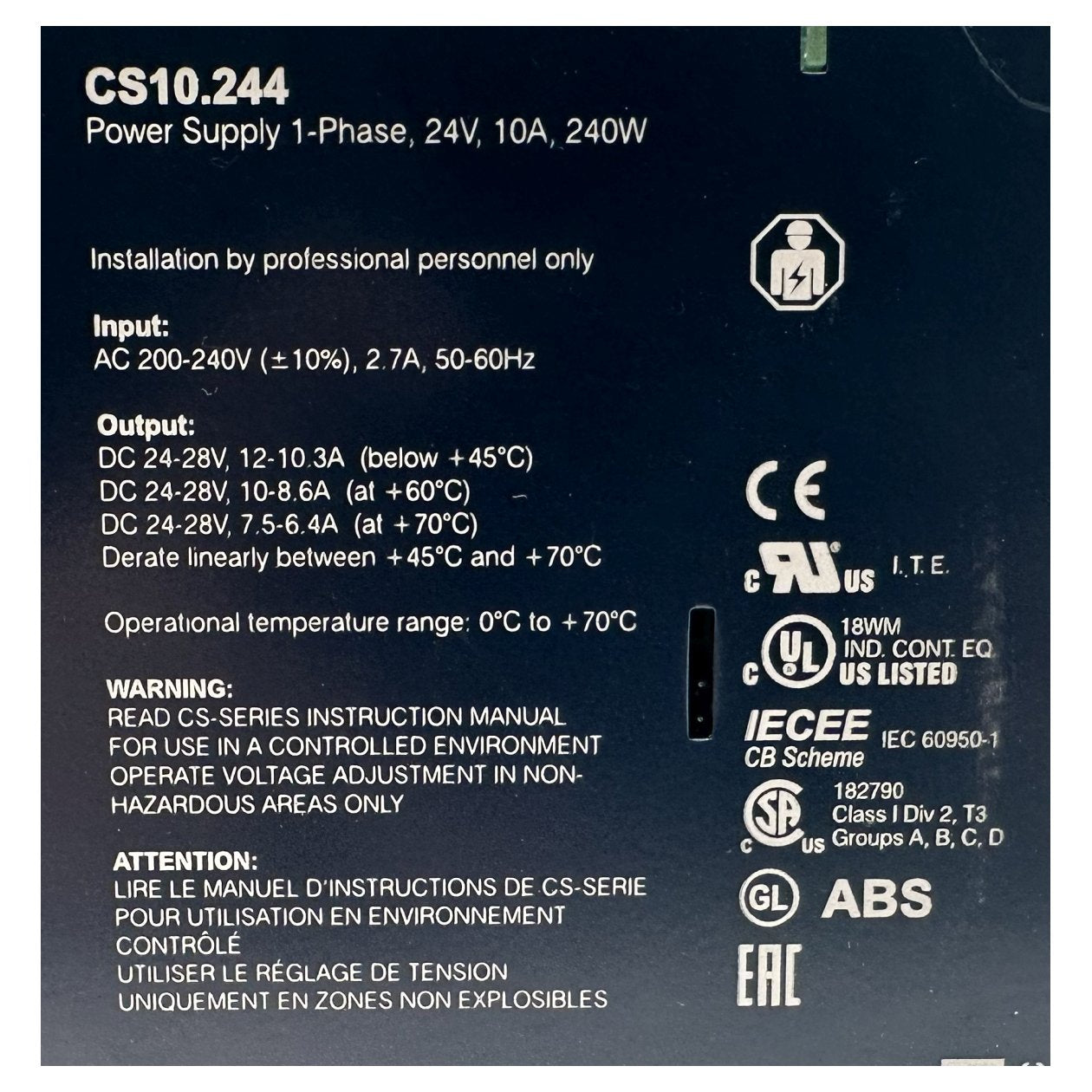 DJ542 Power Supply Puls CS10.244_4