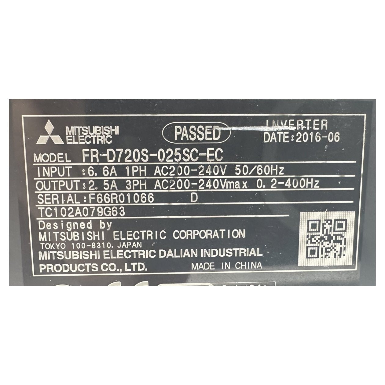 DJ569 Inverter Mitsubishi FR-0720S-025SC-ED D700-SC_4