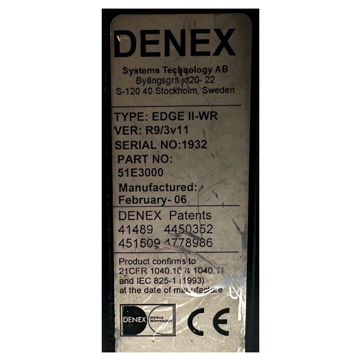 DJ631 EDGE 2-WR Denex 51E3000 R9/3v11_4