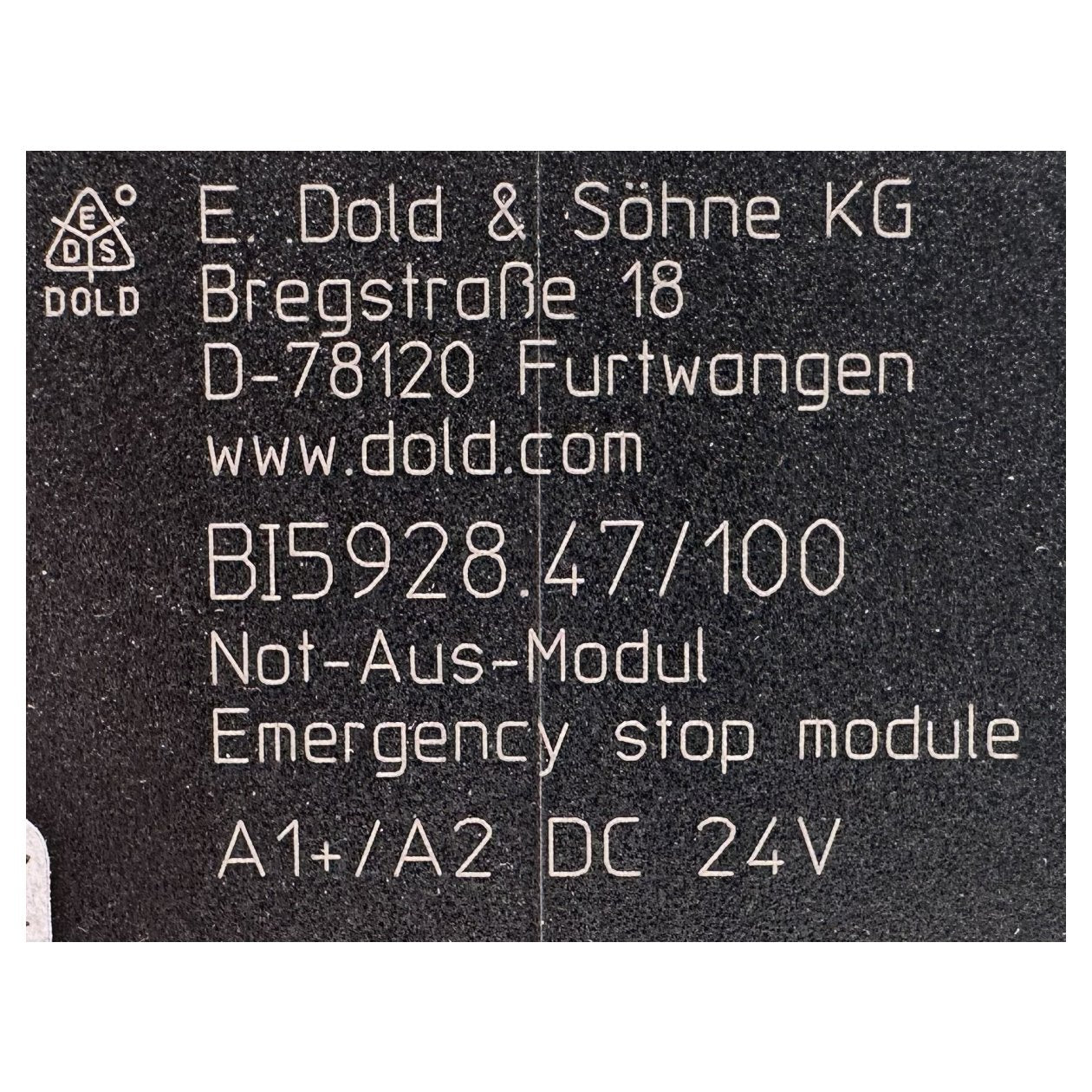 DJ71 Not-Aus-Modul Dold BI5928 BI5928.47/100 Ferag 5940605/000_4