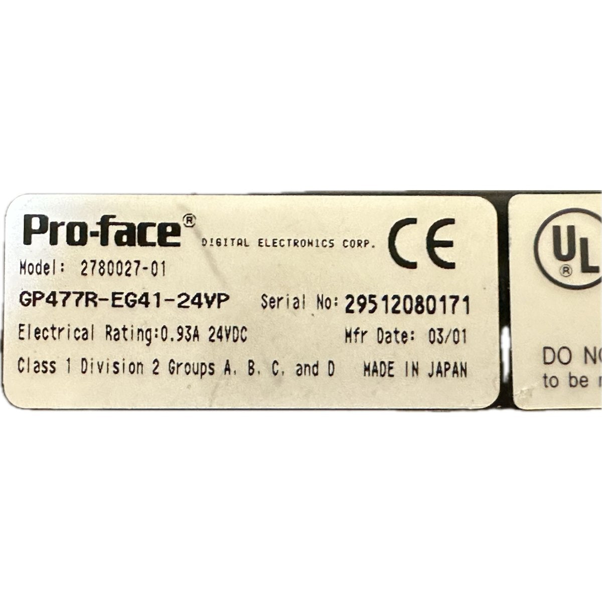 Proface 2780027-01-4