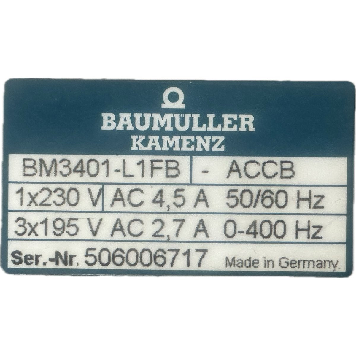 Baumüller BM3401-L1FB-4