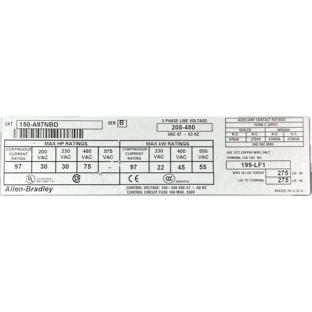 Allen-Bradley 150-A97NBD-4