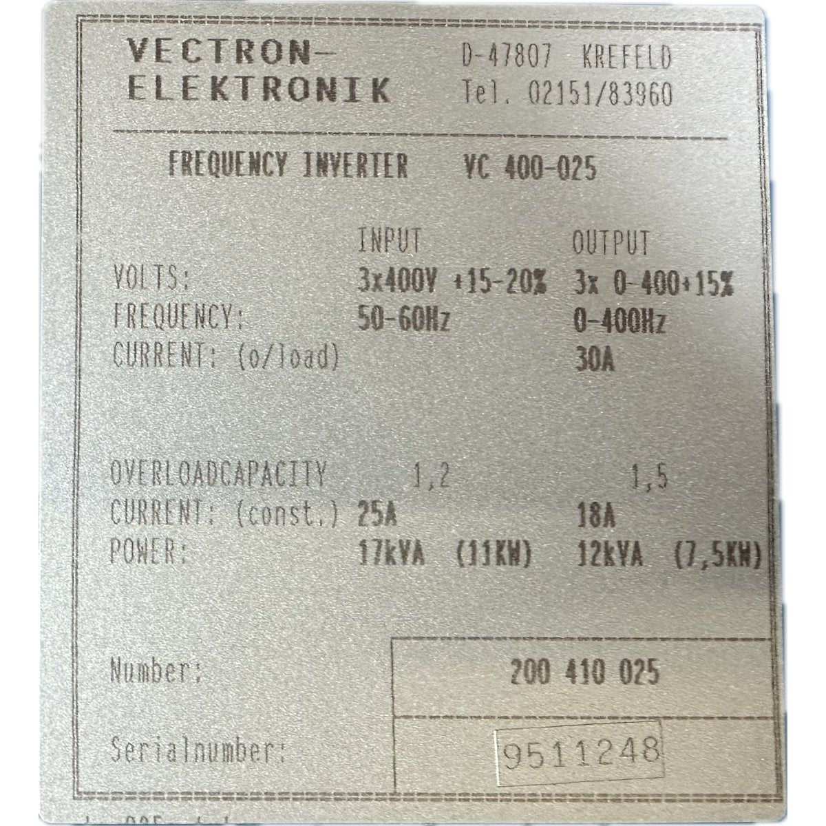 Vectron 200 410 025-4