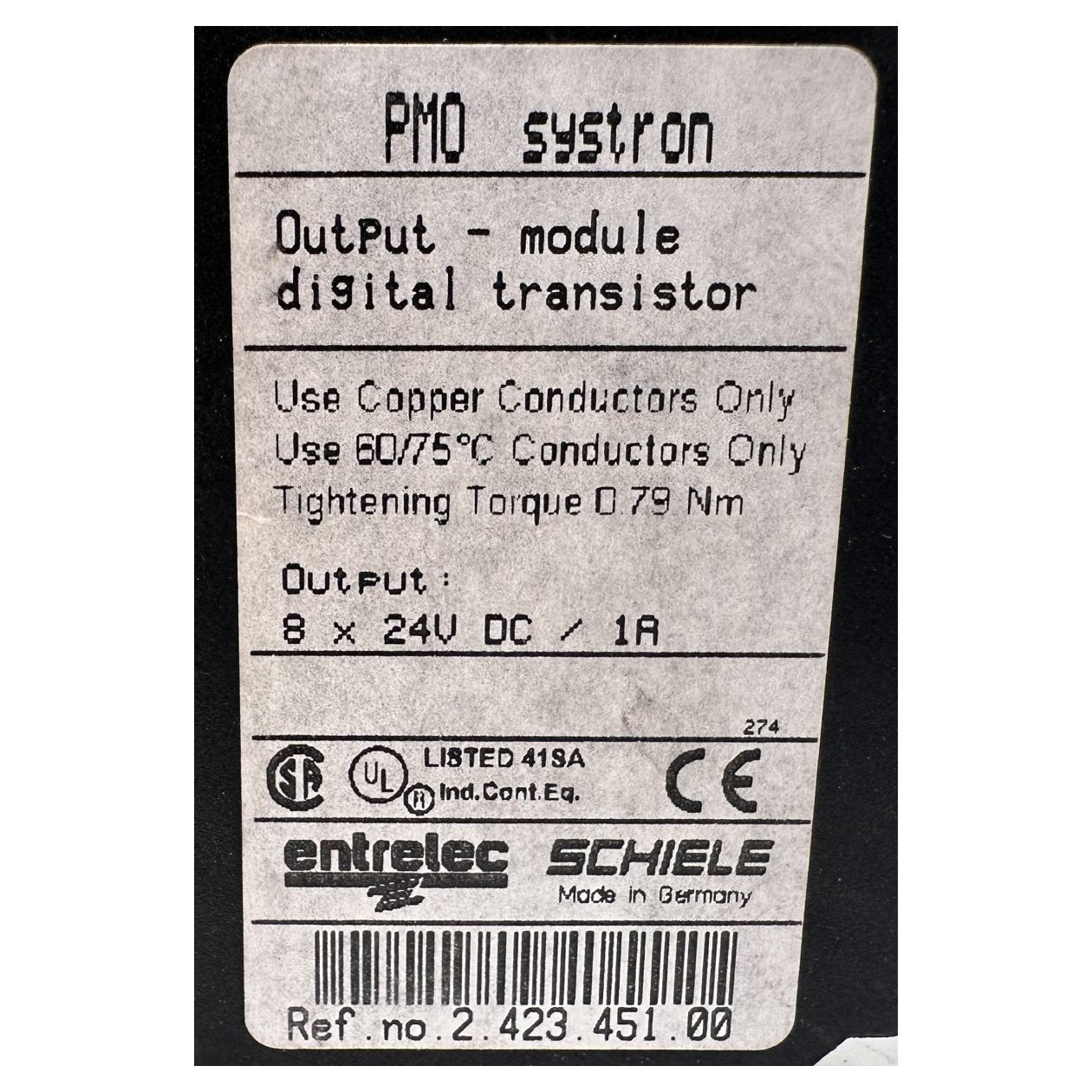 DJ87 Posten 2 Stück Output-Module Digital Transistor Entrelec Schiele PMO systron_5